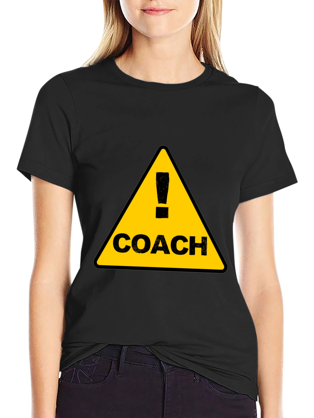 Coach Warning Sign Black T-Shirt