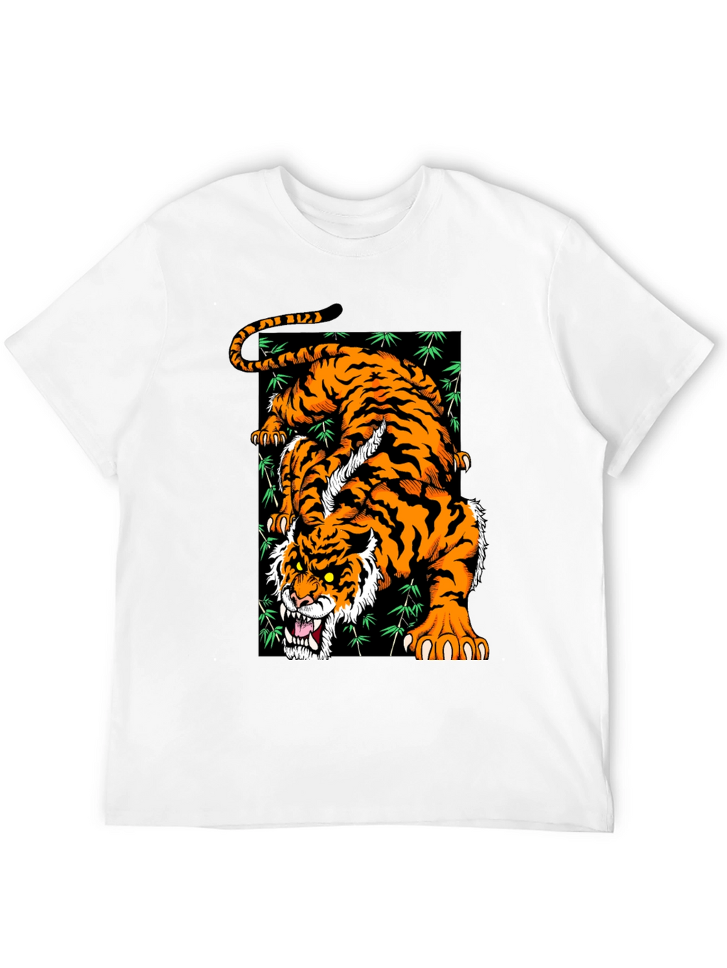 Roaring Tiger Graphic T-Shirt - Stylish Black Tee