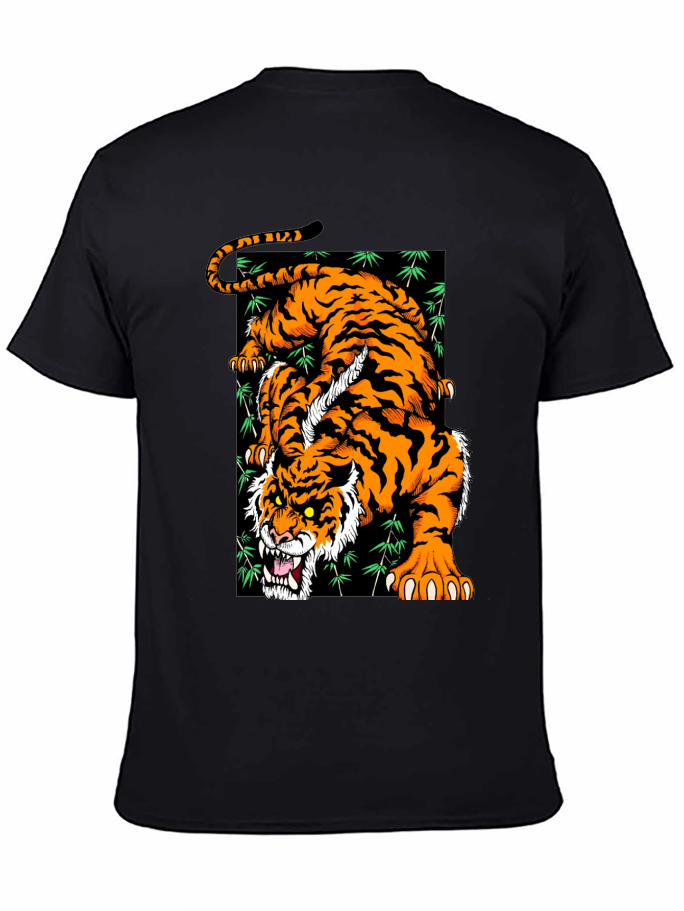 Roaring Tiger Graphic T-Shirt - Stylish Black Tee
