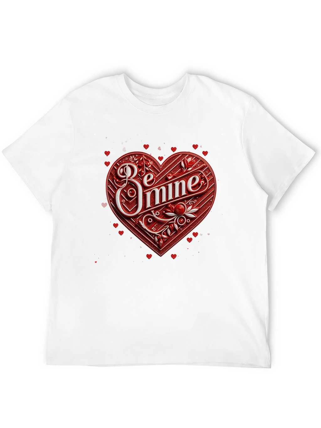 Be Mine Heart Valentines Day Graphic Tee