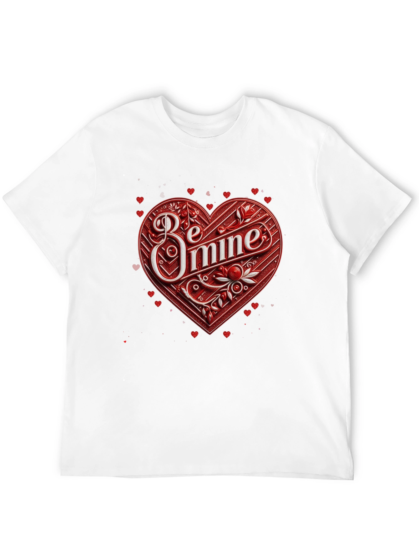 Be Mine Heart Valentines Day Graphic Tee