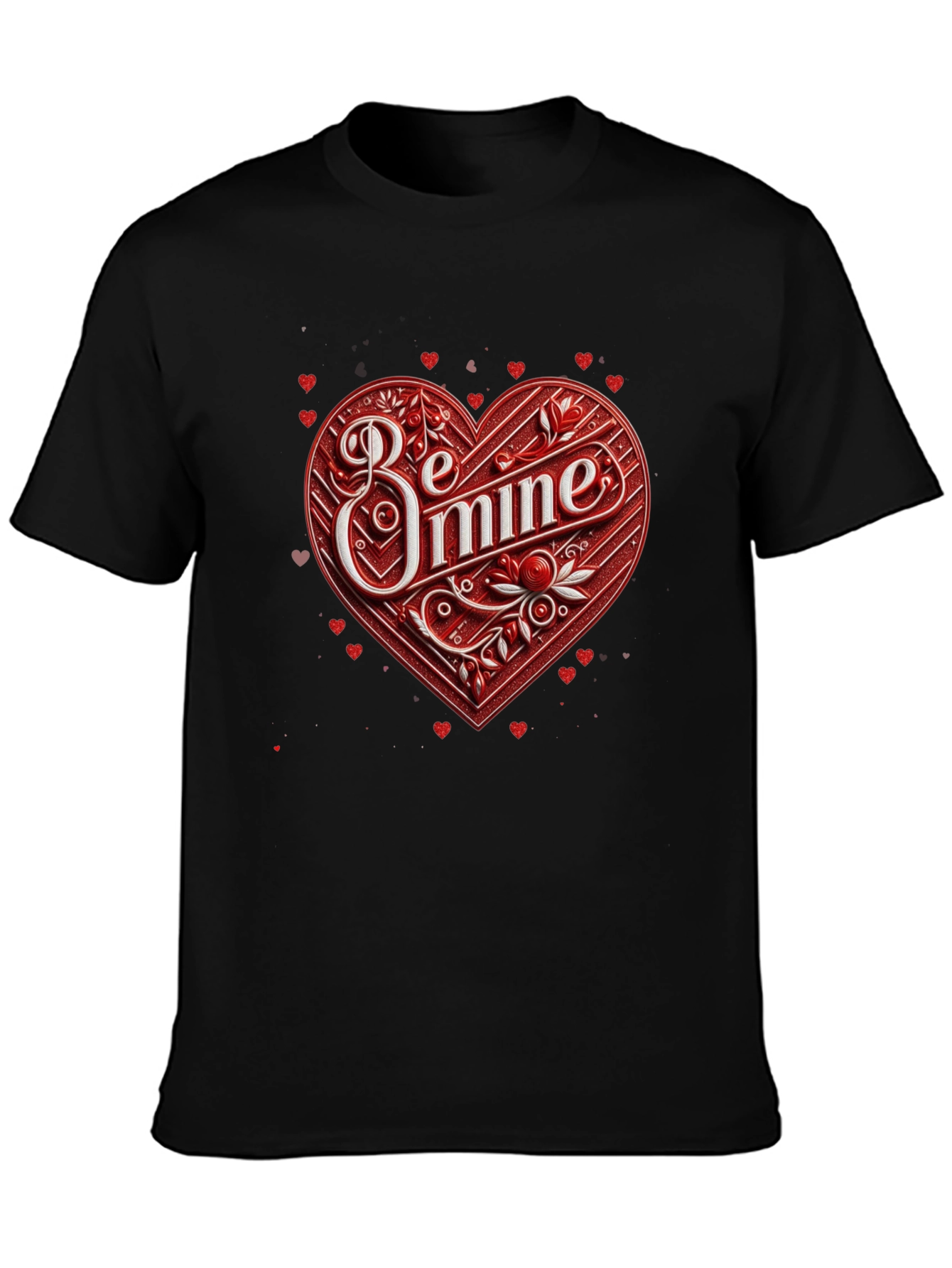 Be Mine Heart Valentines Day Graphic Tee