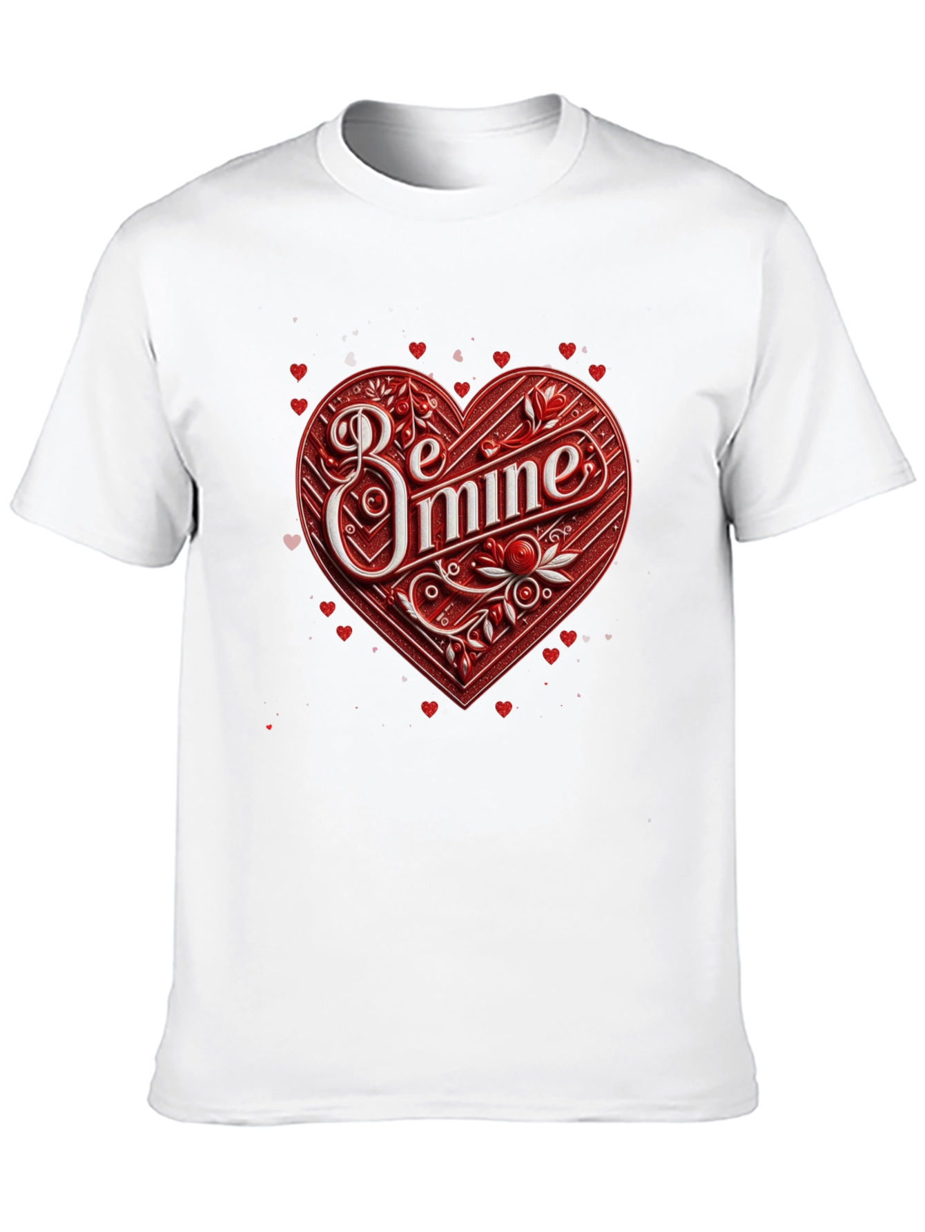 Be Mine Heart Valentines Day Graphic Tee