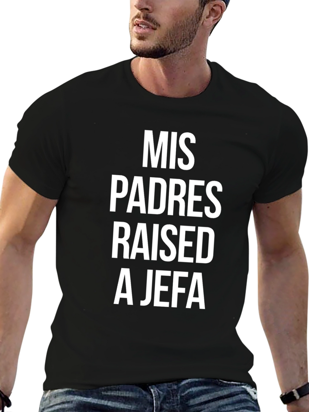 Mis Padres Raised A Jefa Graphic Tee