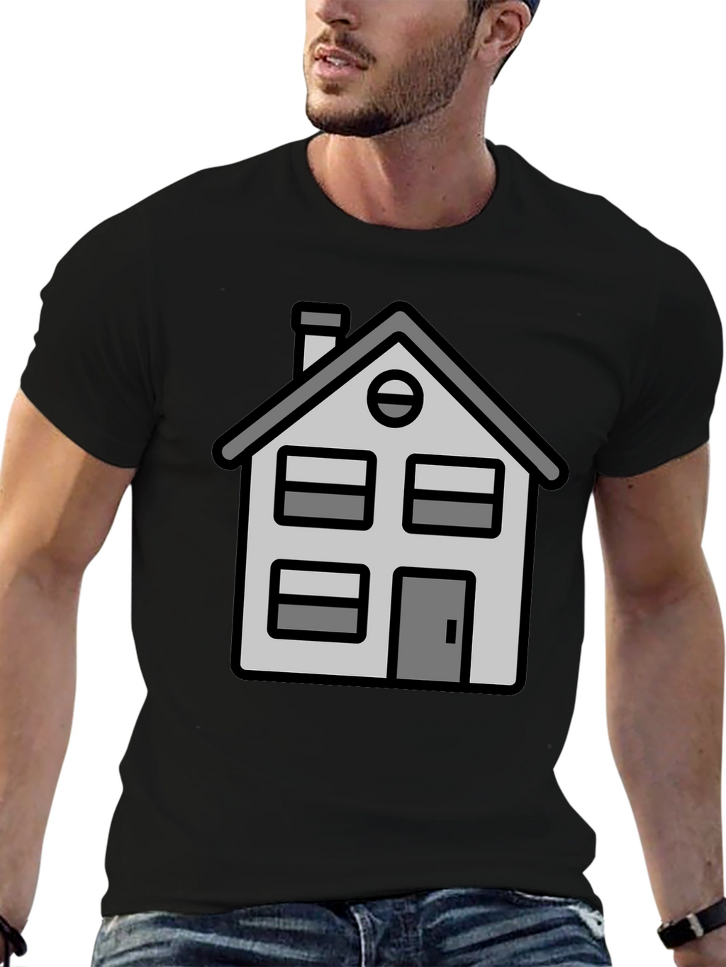 House Graphic Tee - Modern Minimalist Style