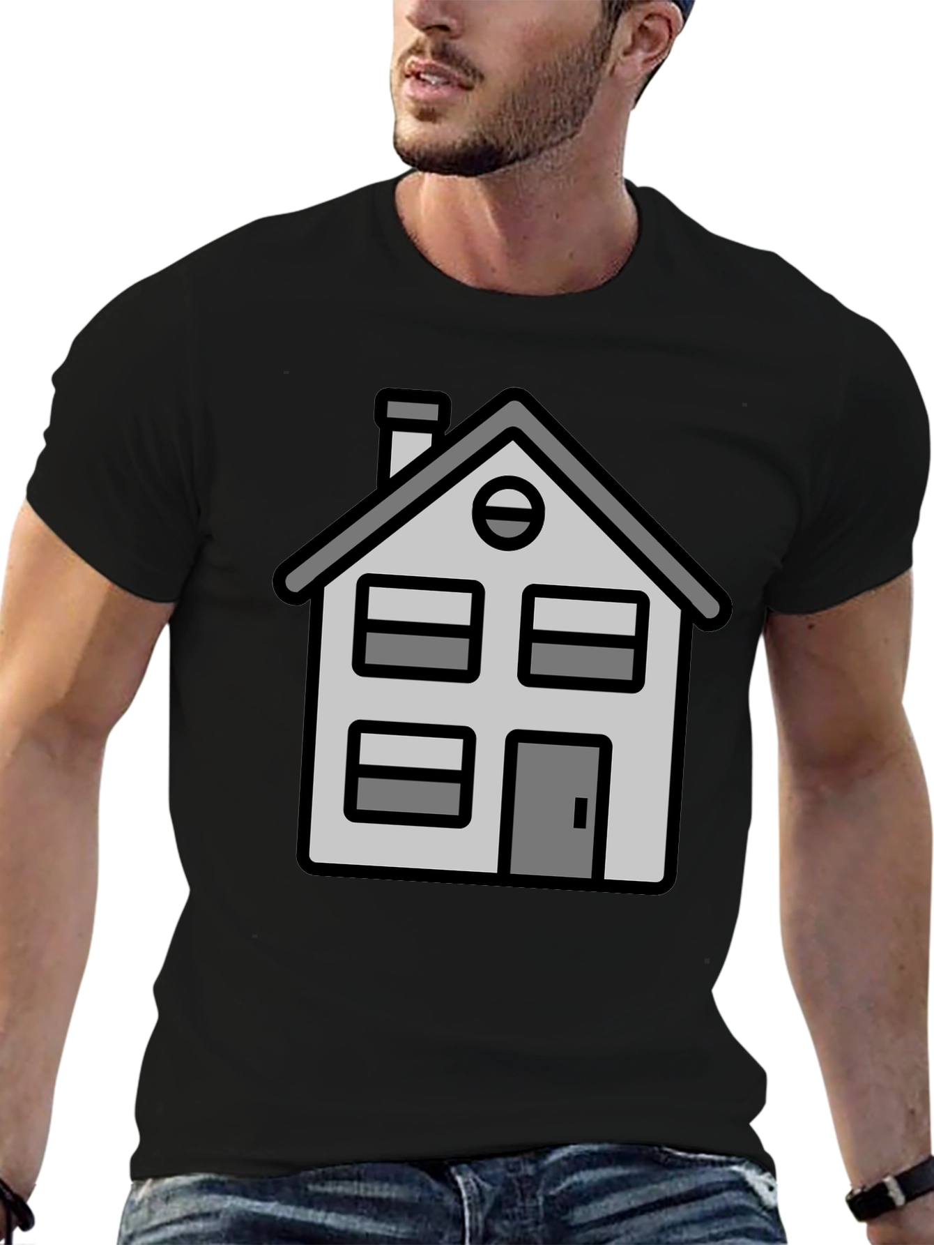House Graphic Tee - Modern Minimalist Style