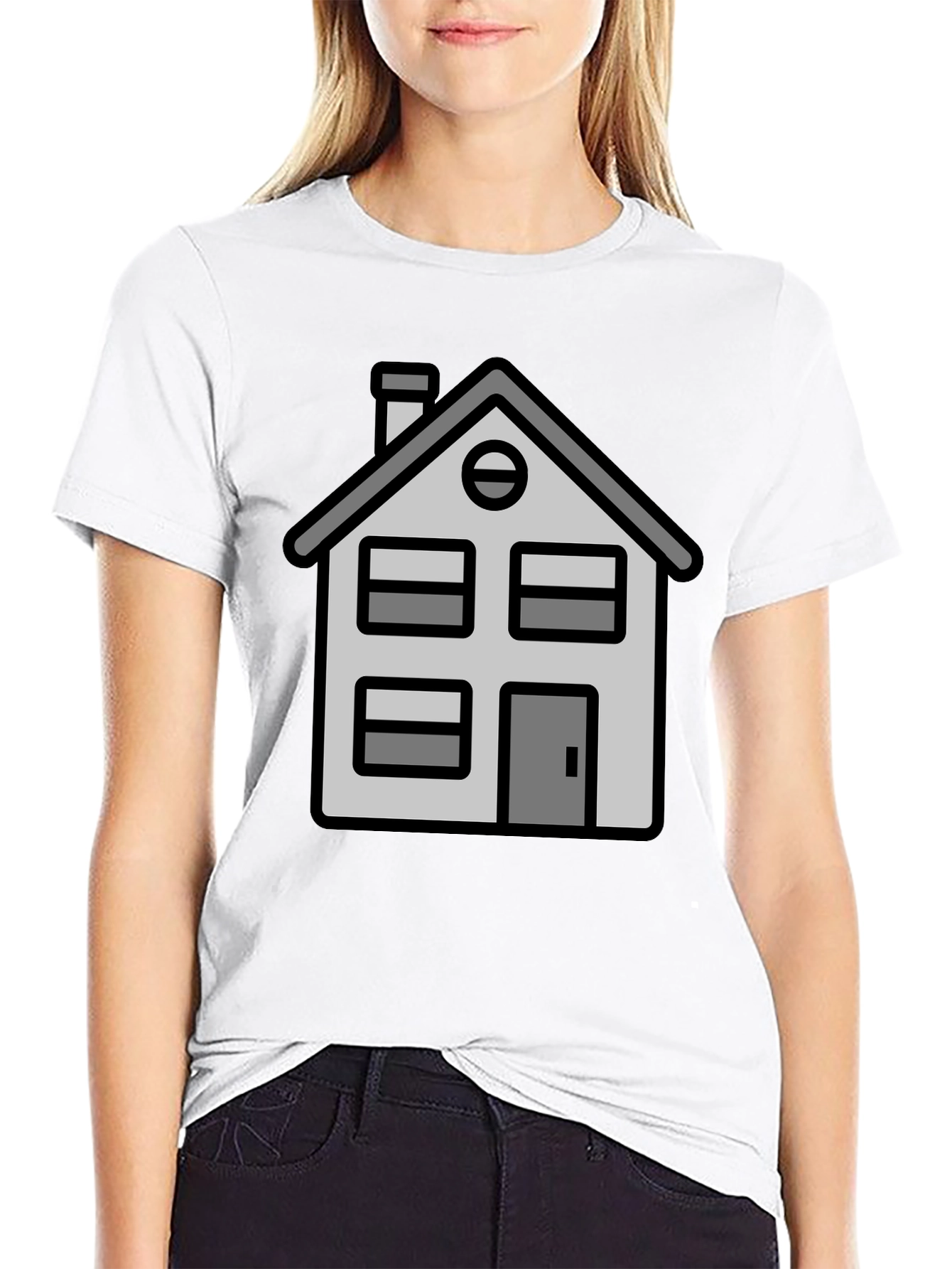 House Graphic Tee - Modern Minimalist Style