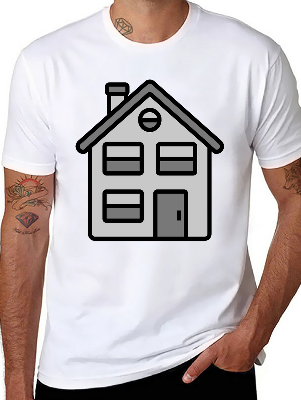 House Graphic Tee - Modern Minimalist Style