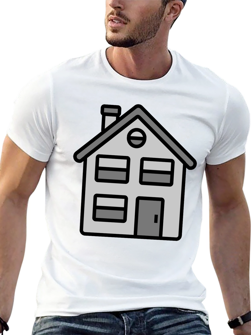 House Graphic Tee - Modern Minimalist Style