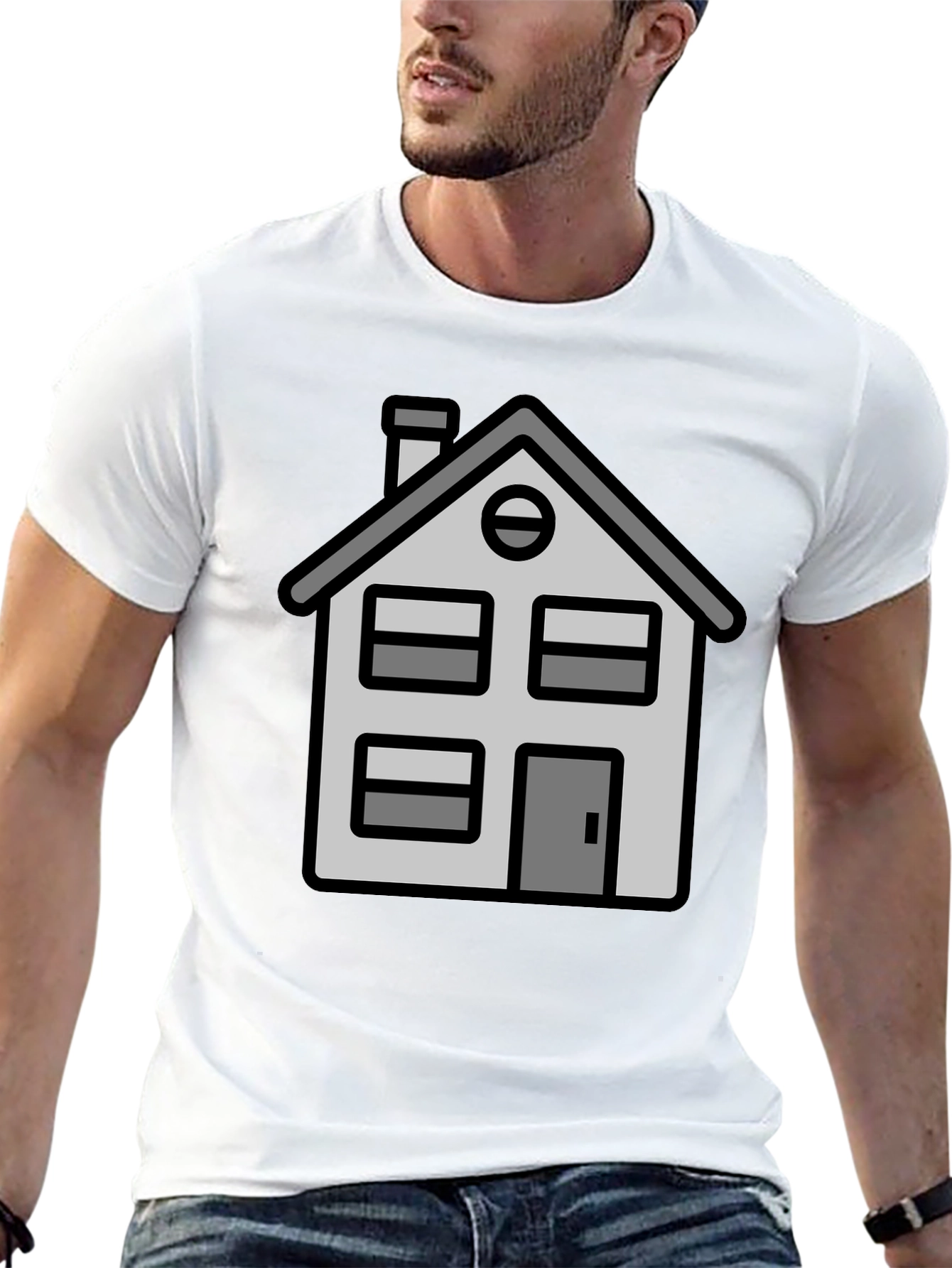 House Graphic Tee - Modern Minimalist Style