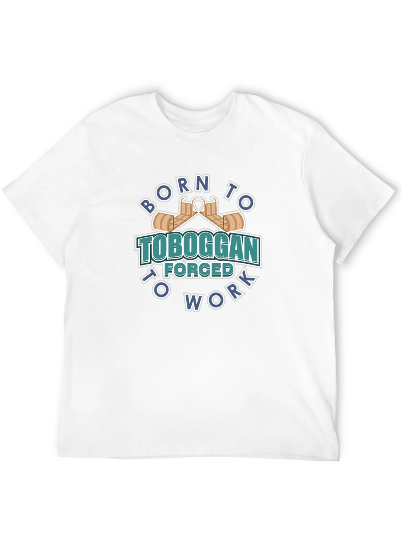 Born to Toboggan Black Graphic Tee