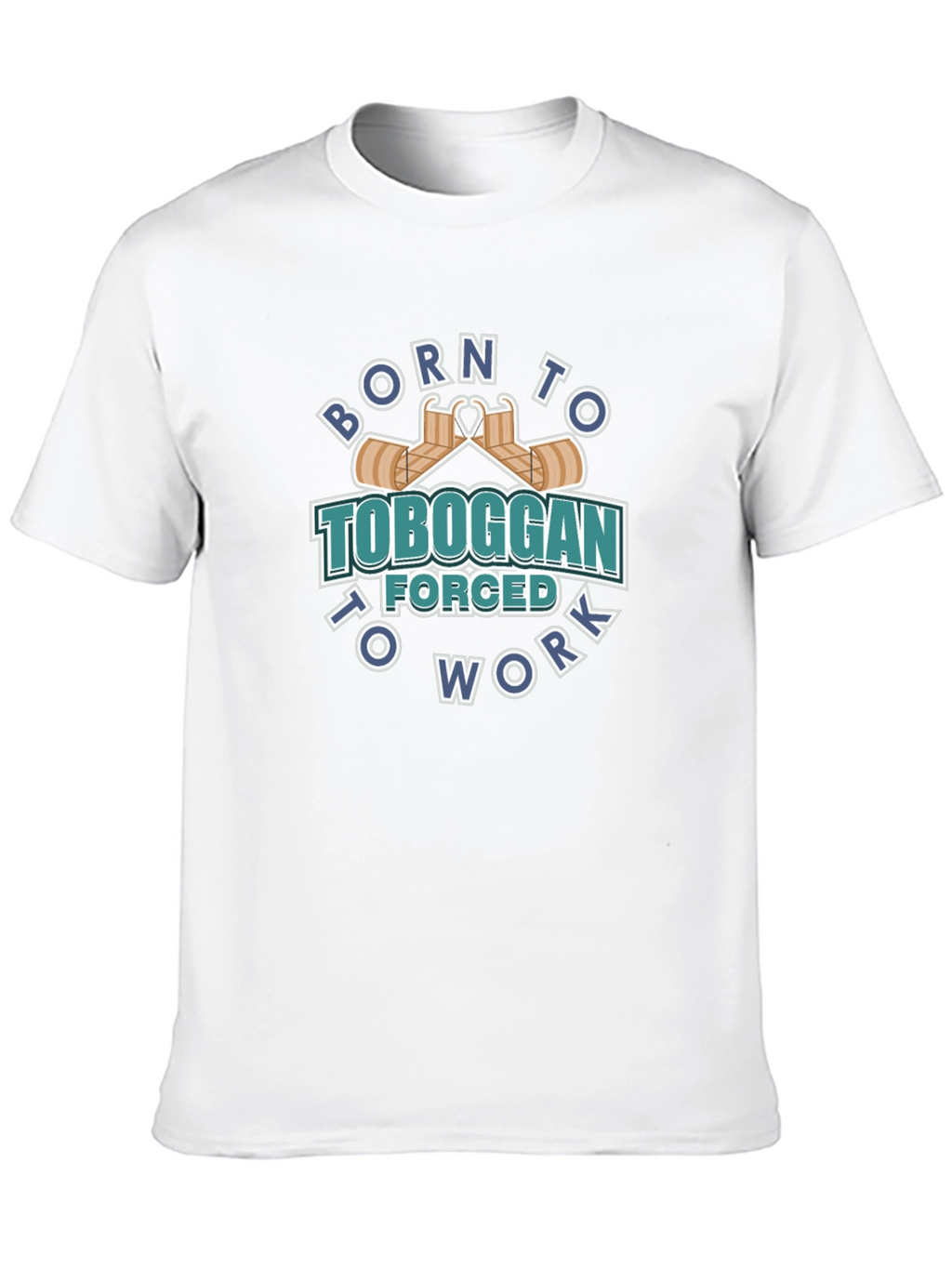 Born to Toboggan Black Graphic Tee