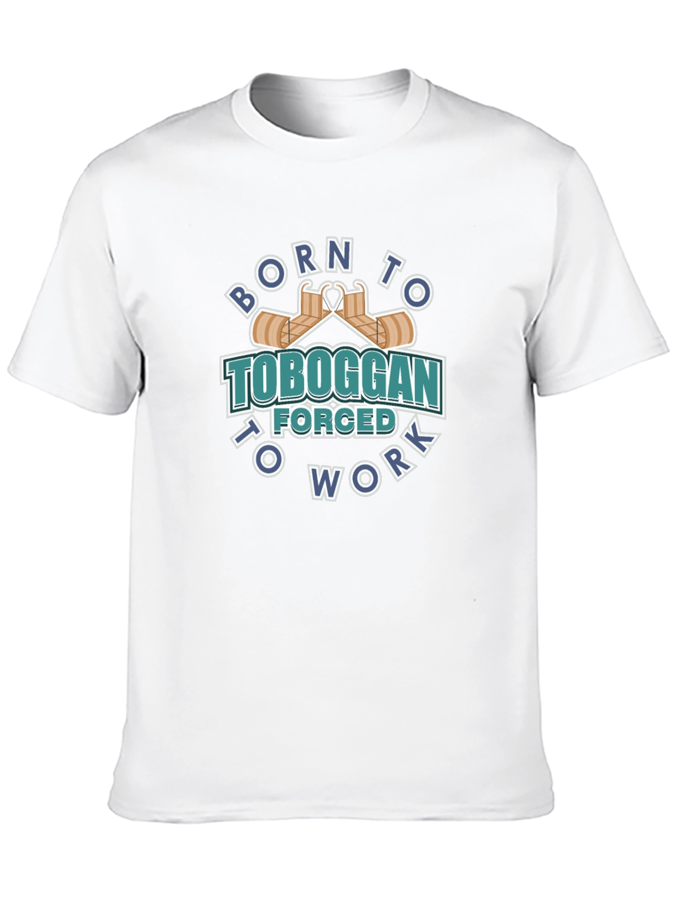 Born to Toboggan Black Graphic Tee