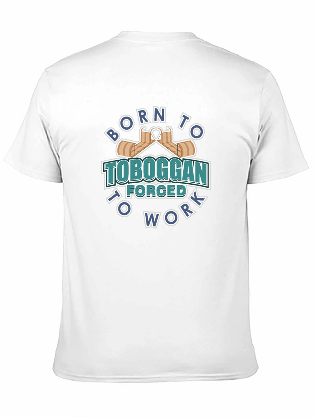 Born to Toboggan Black Graphic Tee