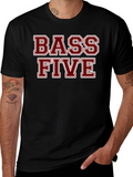 Bass Five Black Cotton T-Shirt