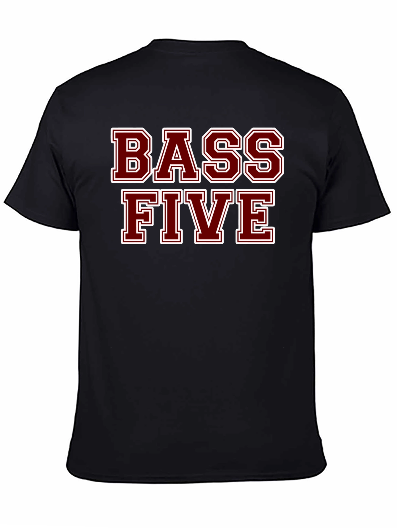 Bass Five Black Cotton T-Shirt