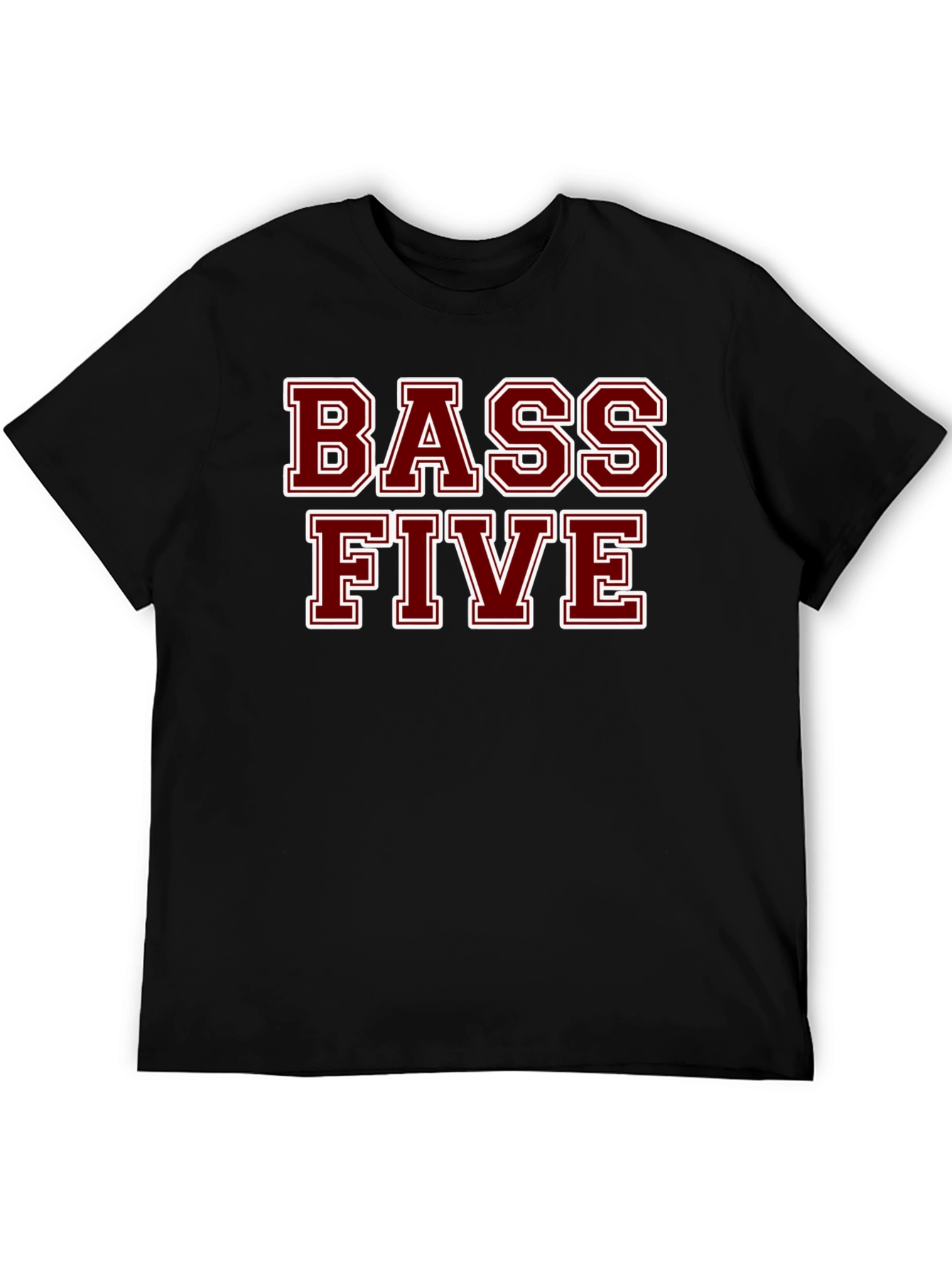 Bass Five Black Cotton T-Shirt
