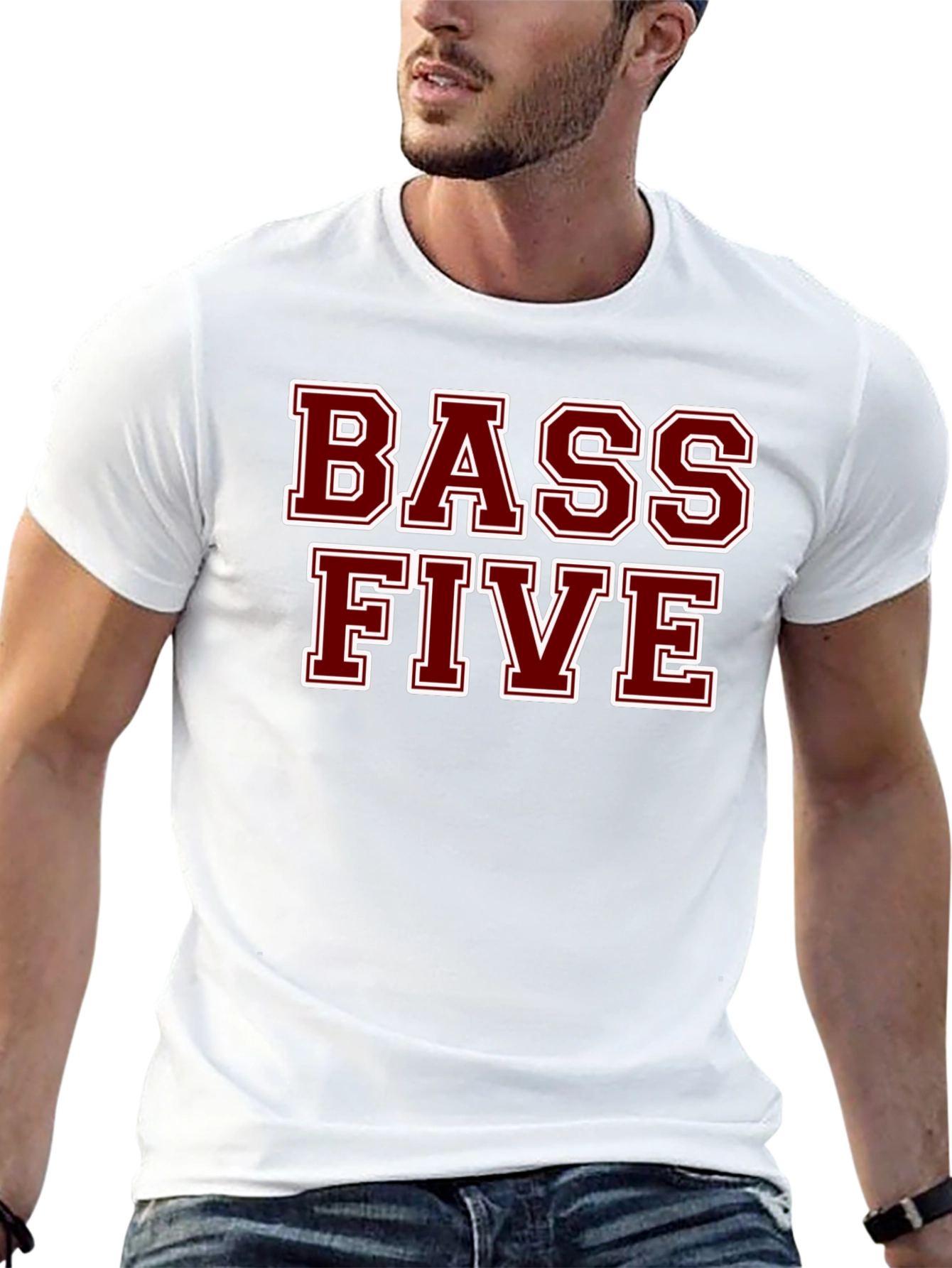 Bass Five Black Cotton T-Shirt