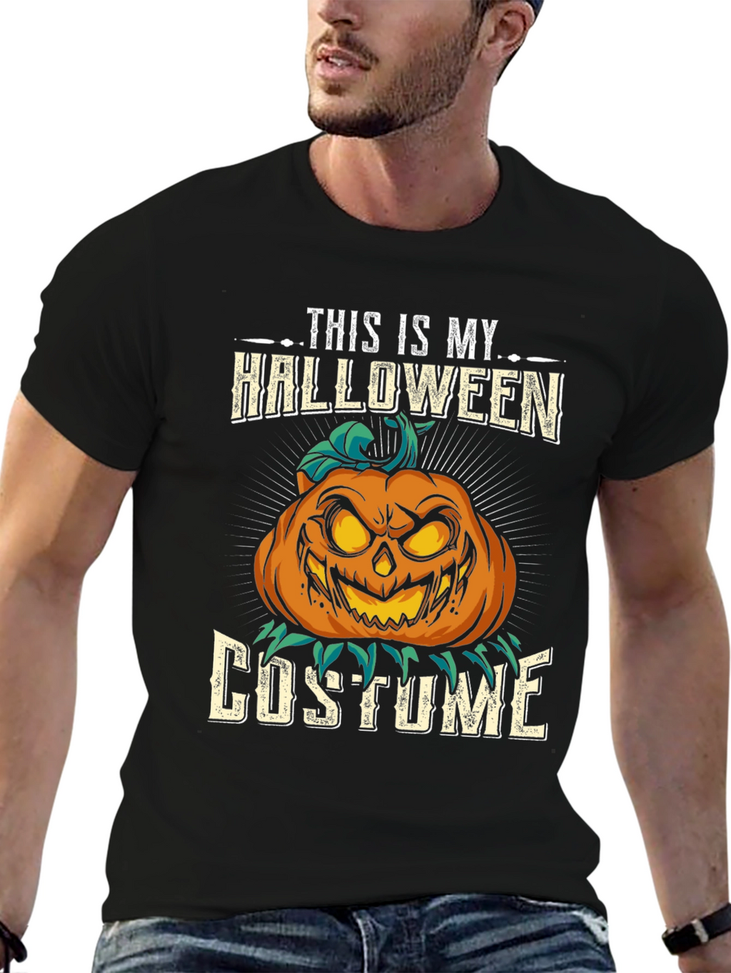 Halloween Costume Pumpkin Graphic Tee