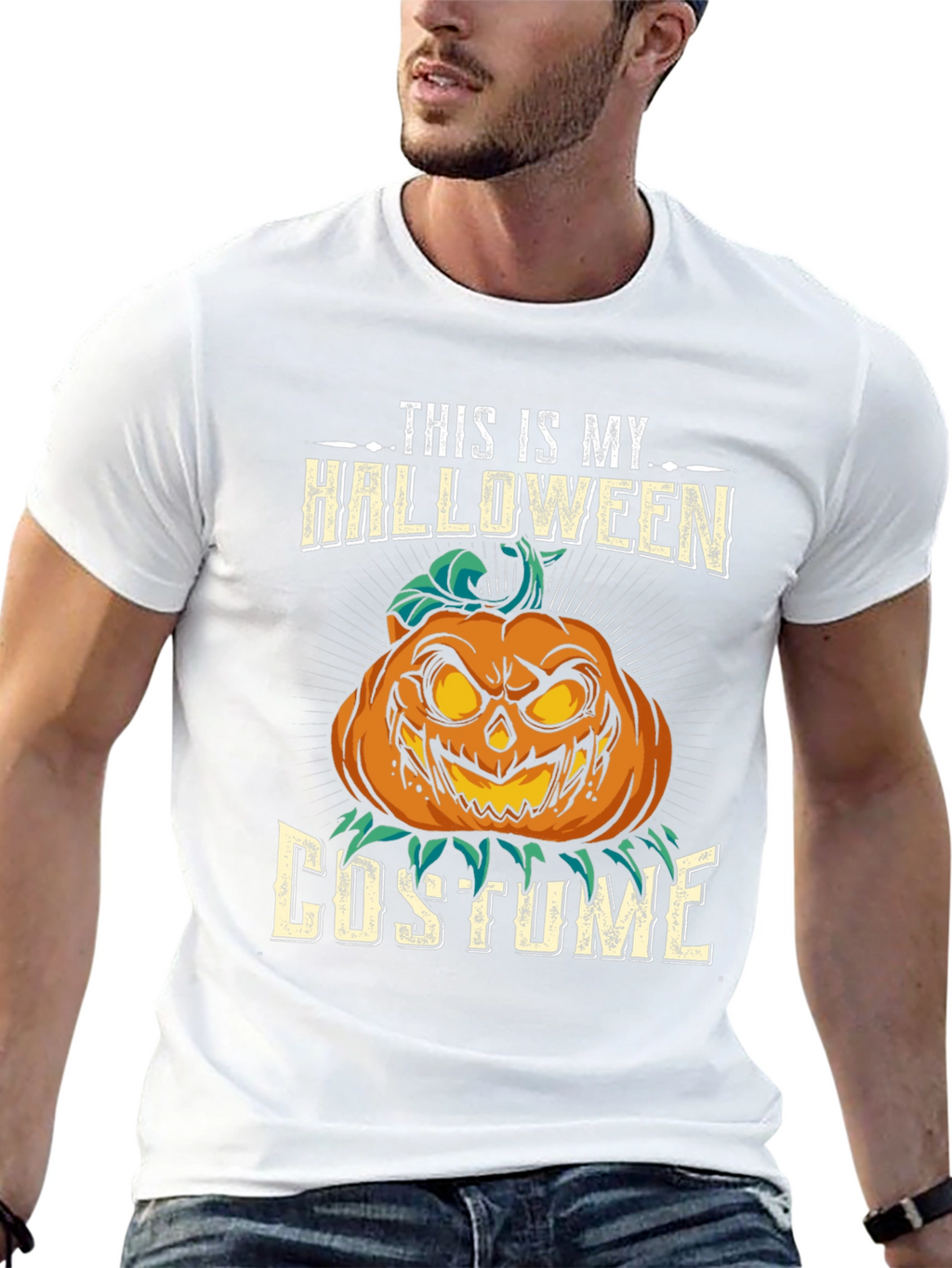 Halloween Costume Pumpkin Graphic Tee