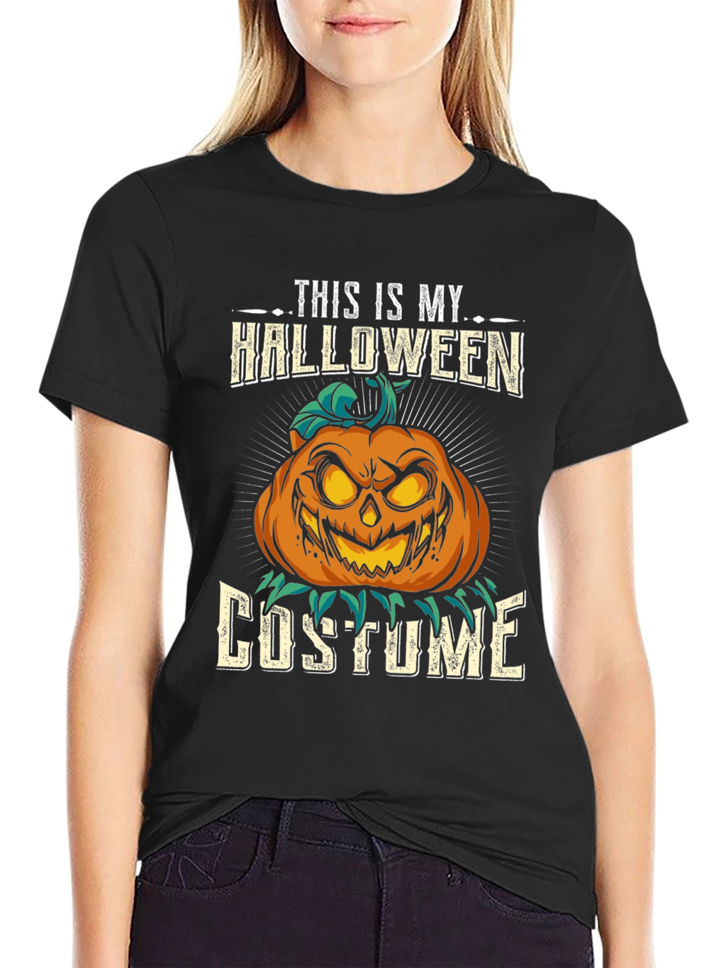 Halloween Costume Pumpkin Graphic Tee