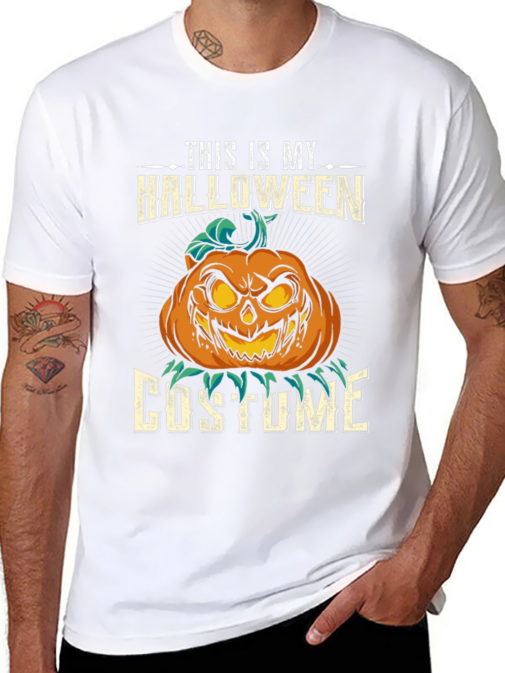 Halloween Costume Pumpkin Graphic Tee