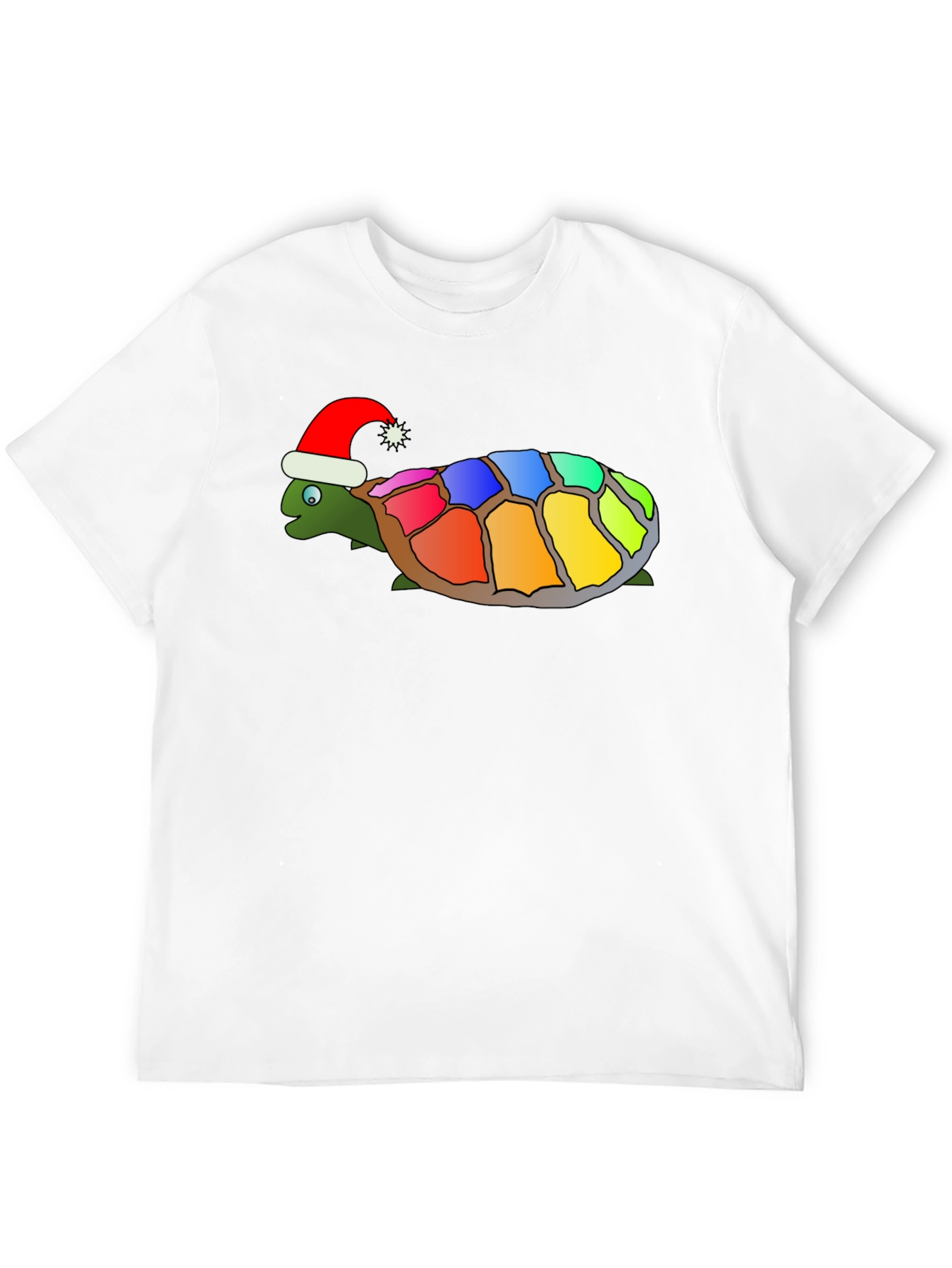 Festive Rainbow Turtle Graphic Tee