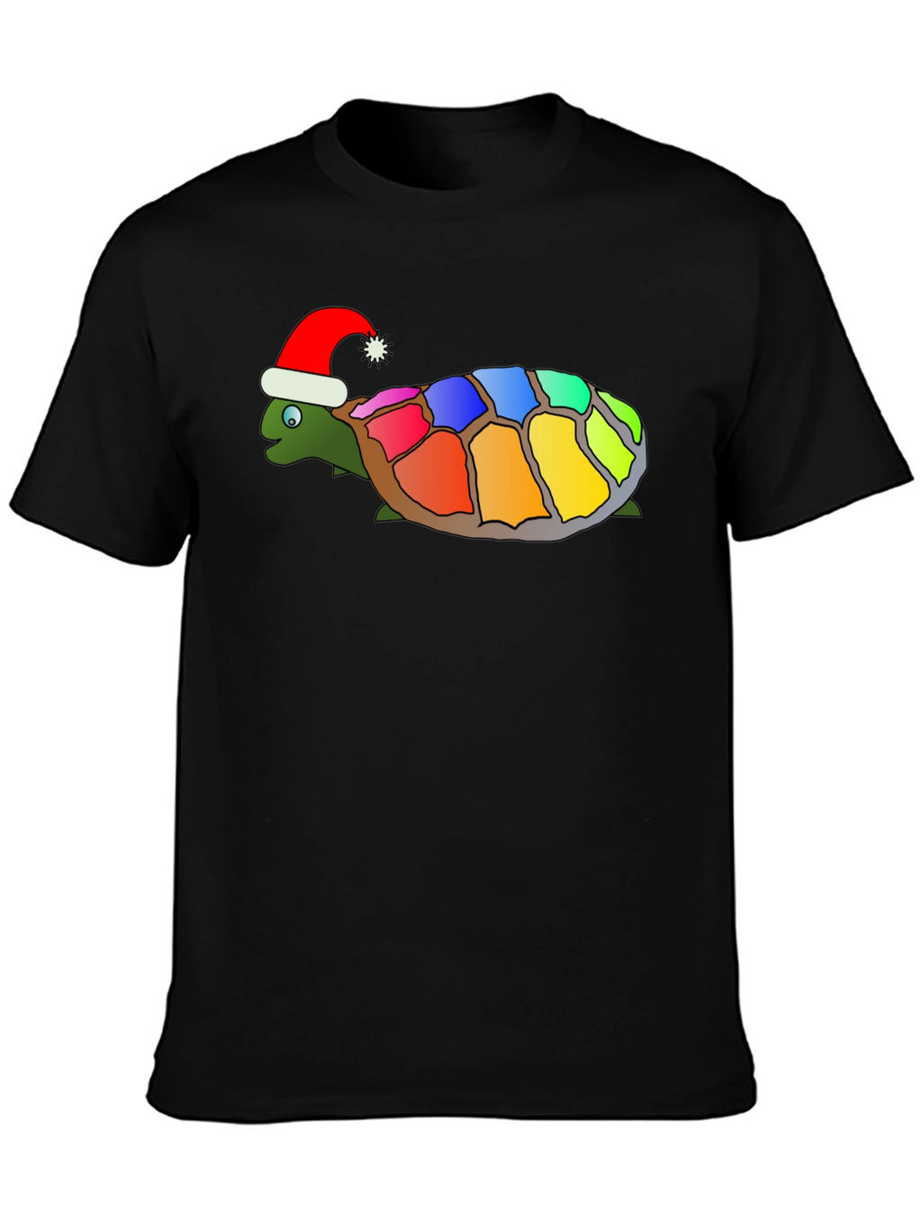 Festive Rainbow Turtle Graphic Tee