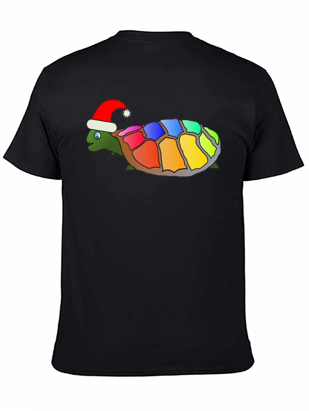 Festive Rainbow Turtle Graphic Tee