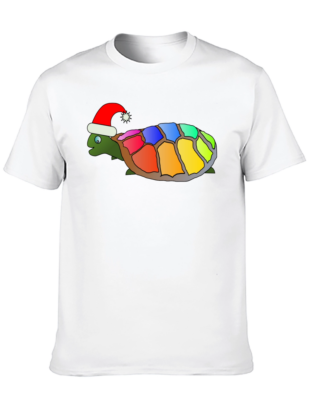Festive Rainbow Turtle Graphic Tee