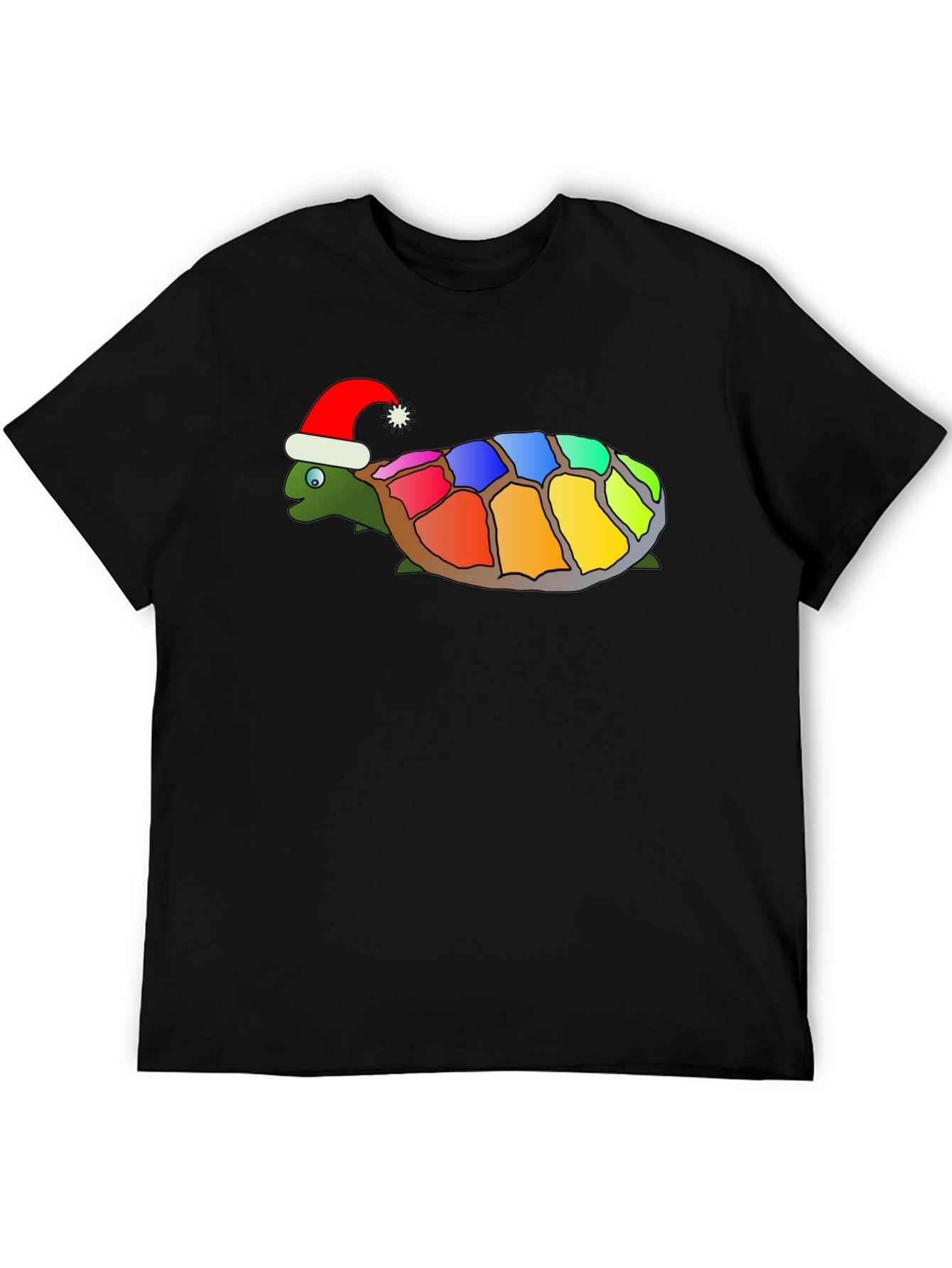 Festive Rainbow Turtle Graphic Tee
