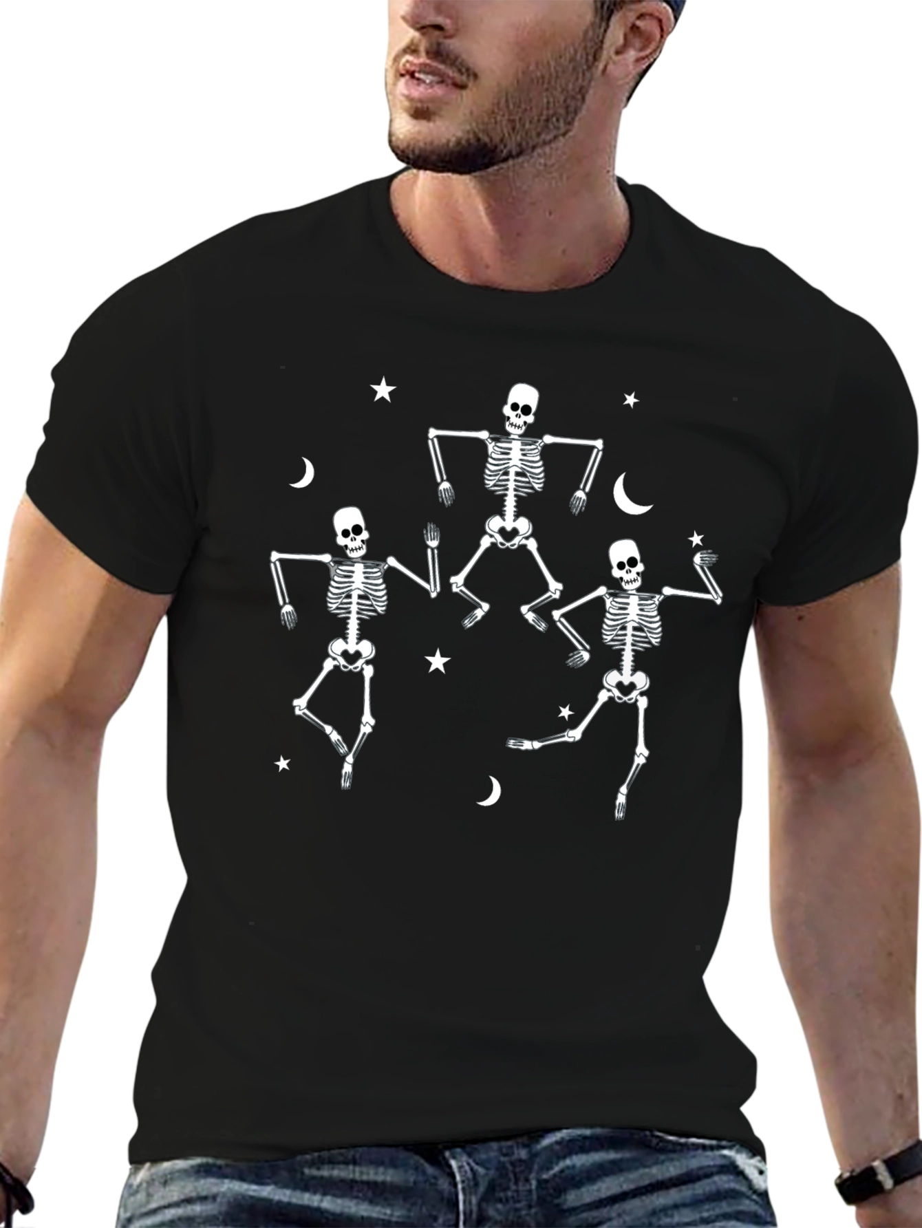Dancing Skeletons Graphic Tee - Halloween Fun
