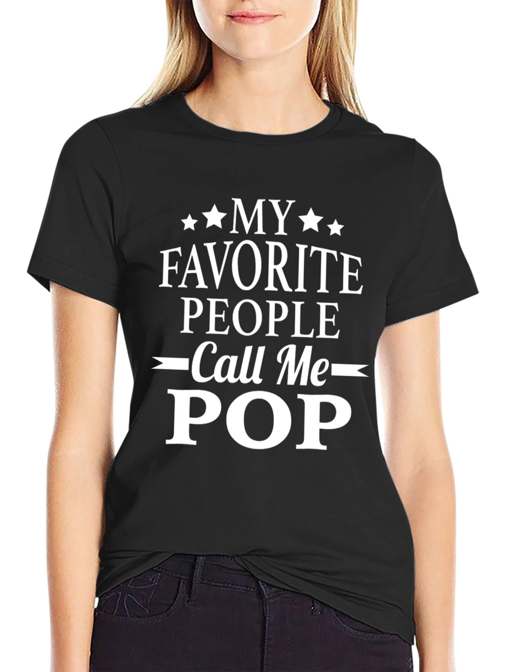 My Favorite People Call Me Pop Black T-Shirt