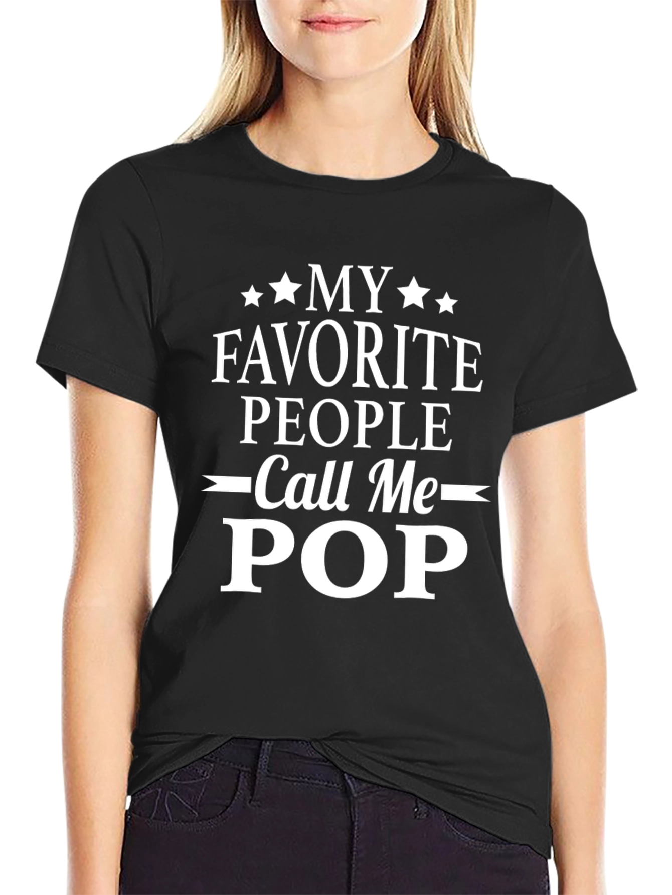 My Favorite People Call Me Pop Black T-Shirt