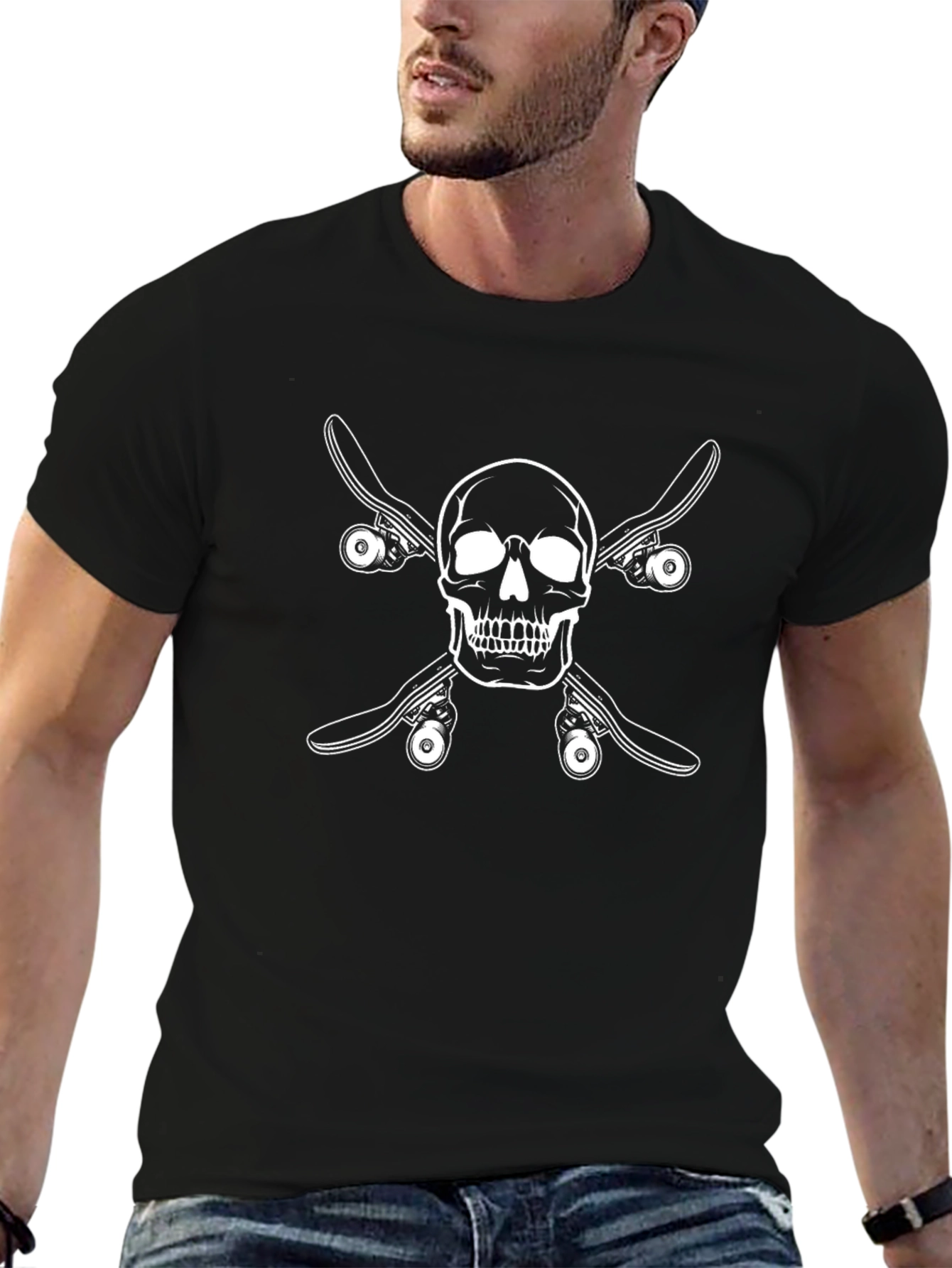 Skull & Skateboard T-Shirt