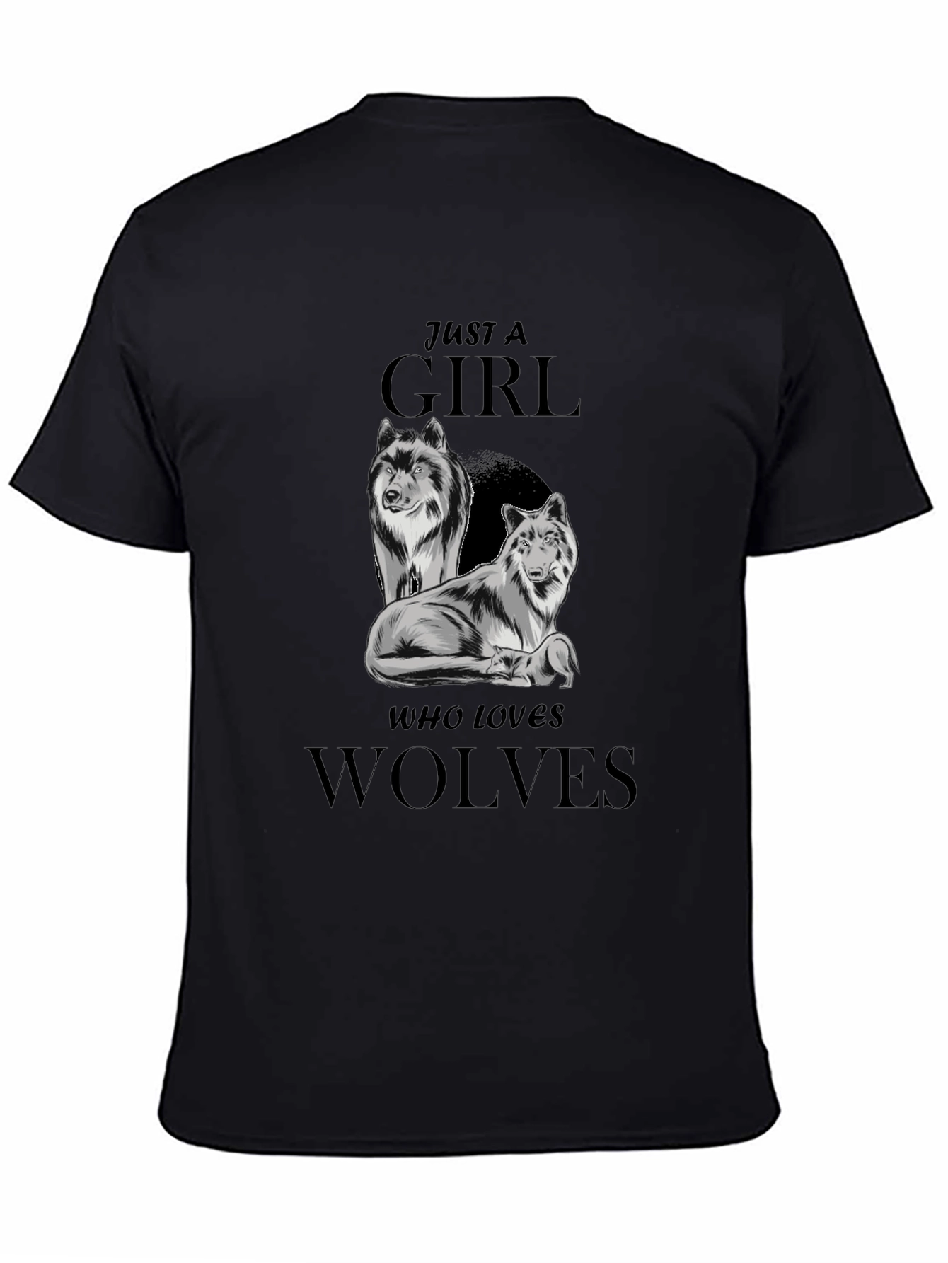 Just a Girl Who Loves Wolves Graphic Tee