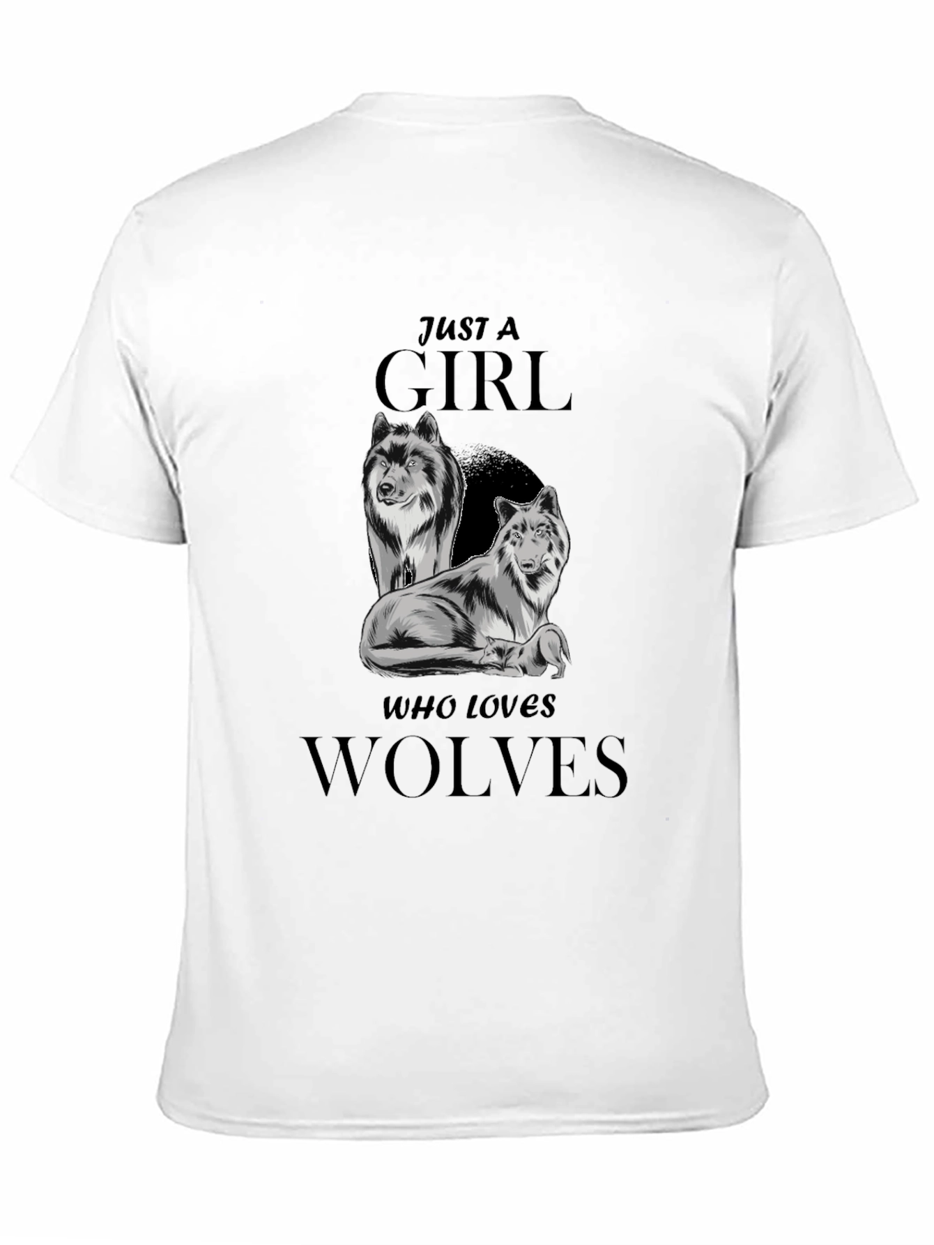Just a Girl Who Loves Wolves Graphic Tee