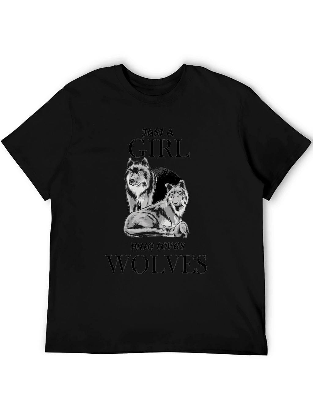 Just a Girl Who Loves Wolves Graphic Tee