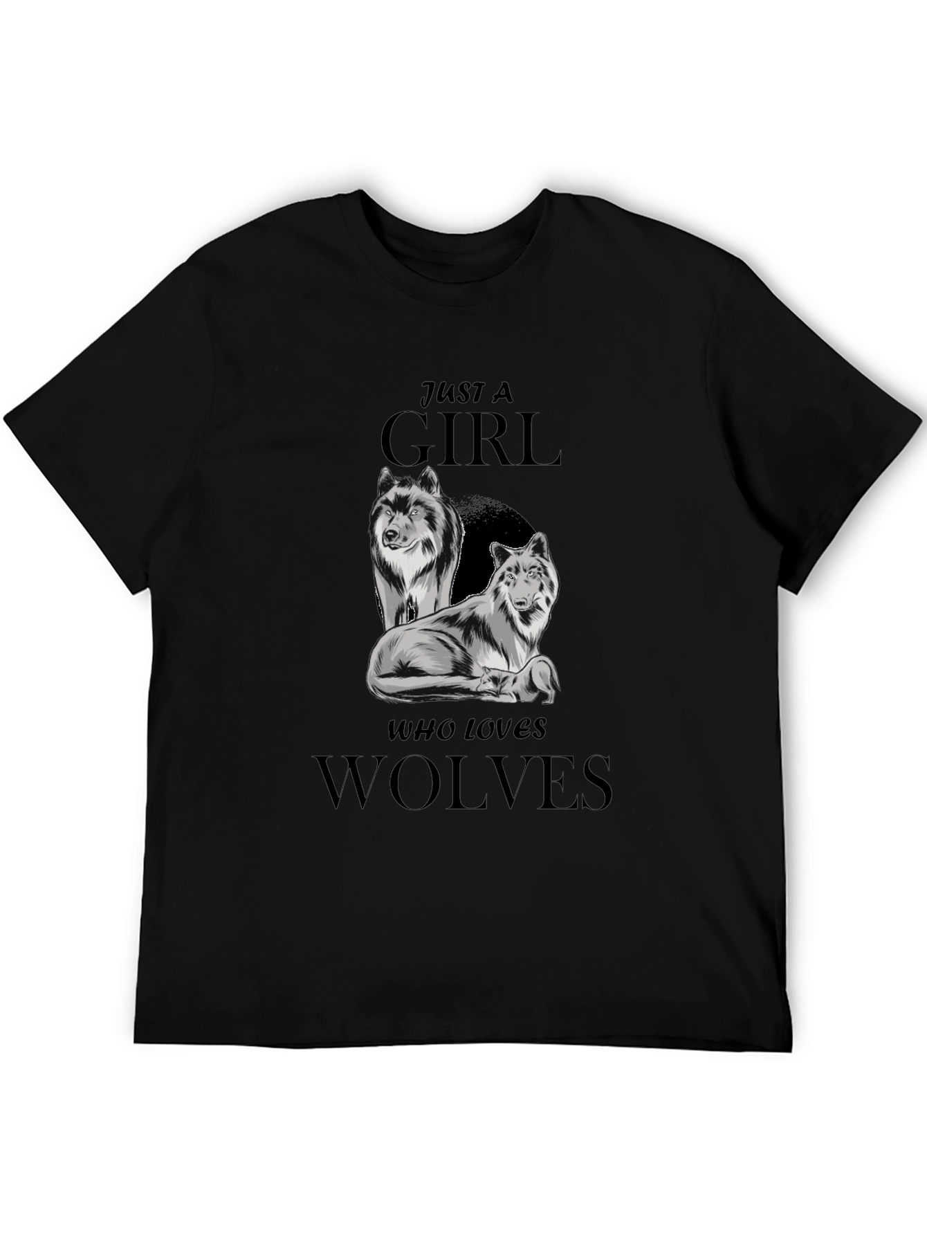 Just a Girl Who Loves Wolves Graphic Tee