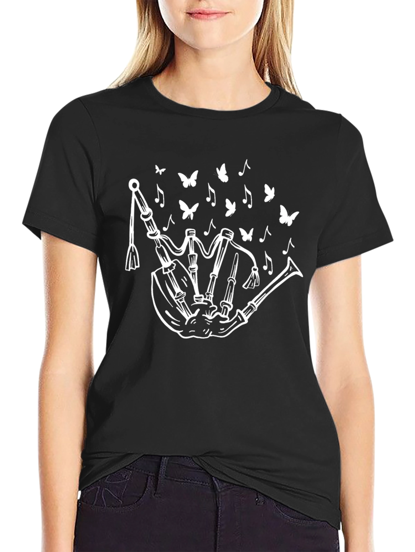 Bagpipe Butterfly Graphic Tee