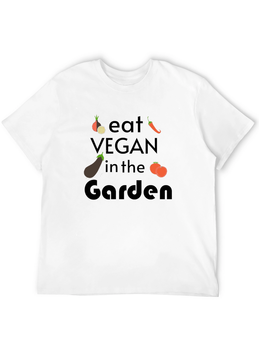 Eat Vegan in the Garden Black T-Shirt