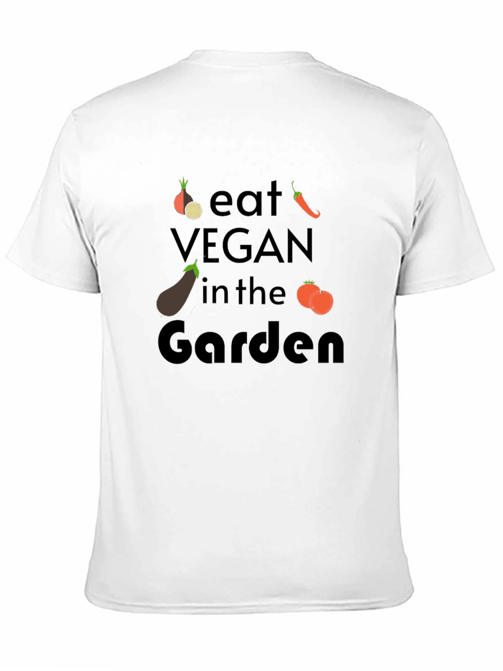 Eat Vegan in the Garden Black T-Shirt