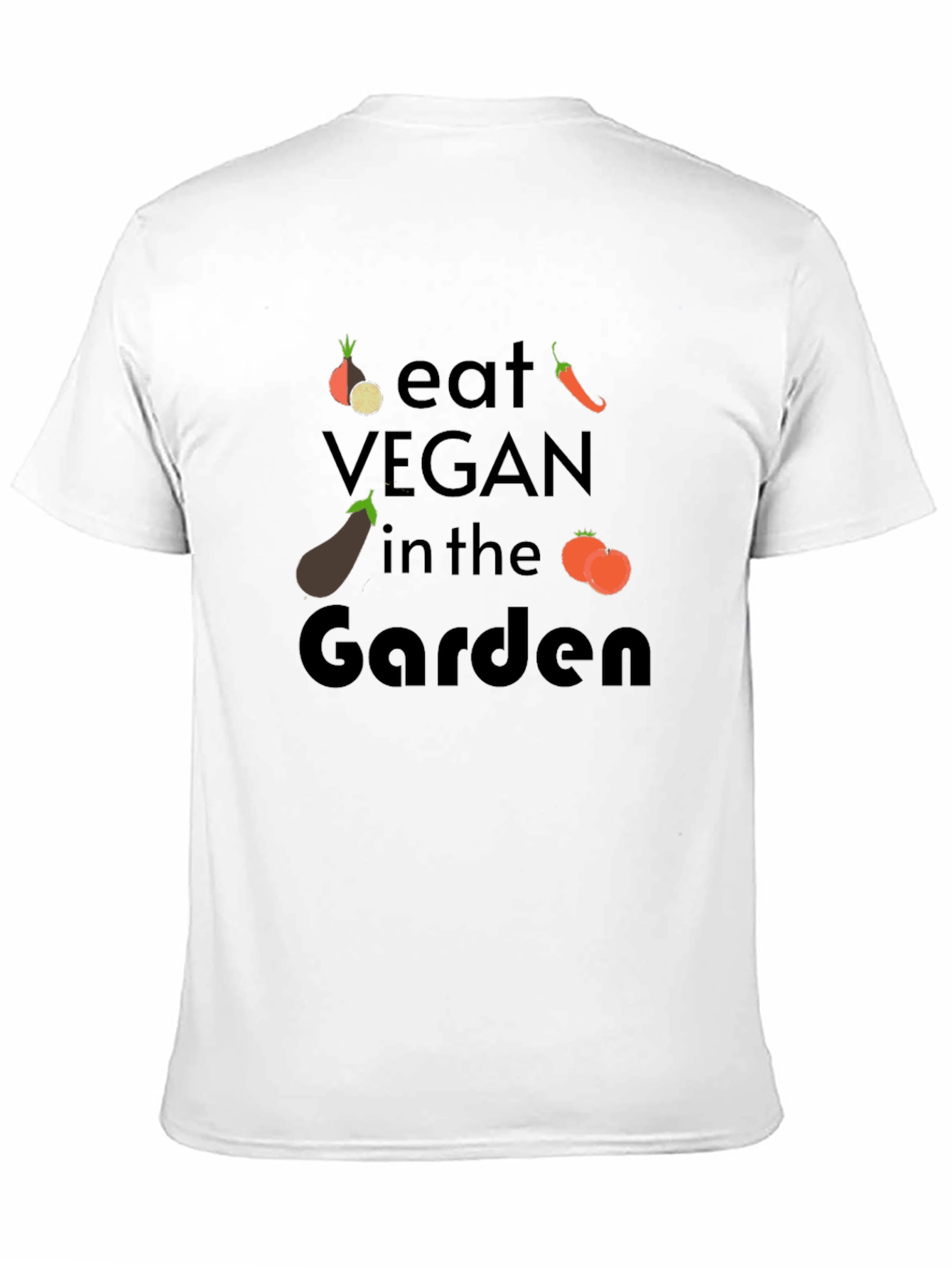 Eat Vegan in the Garden Black T-Shirt