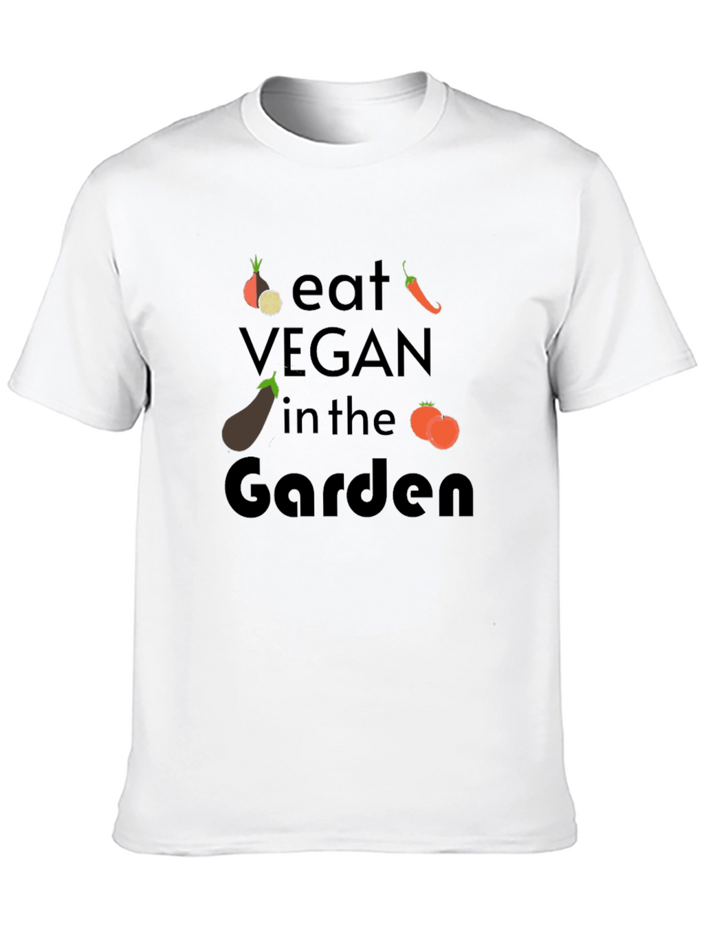 Eat Vegan in the Garden Black T-Shirt
