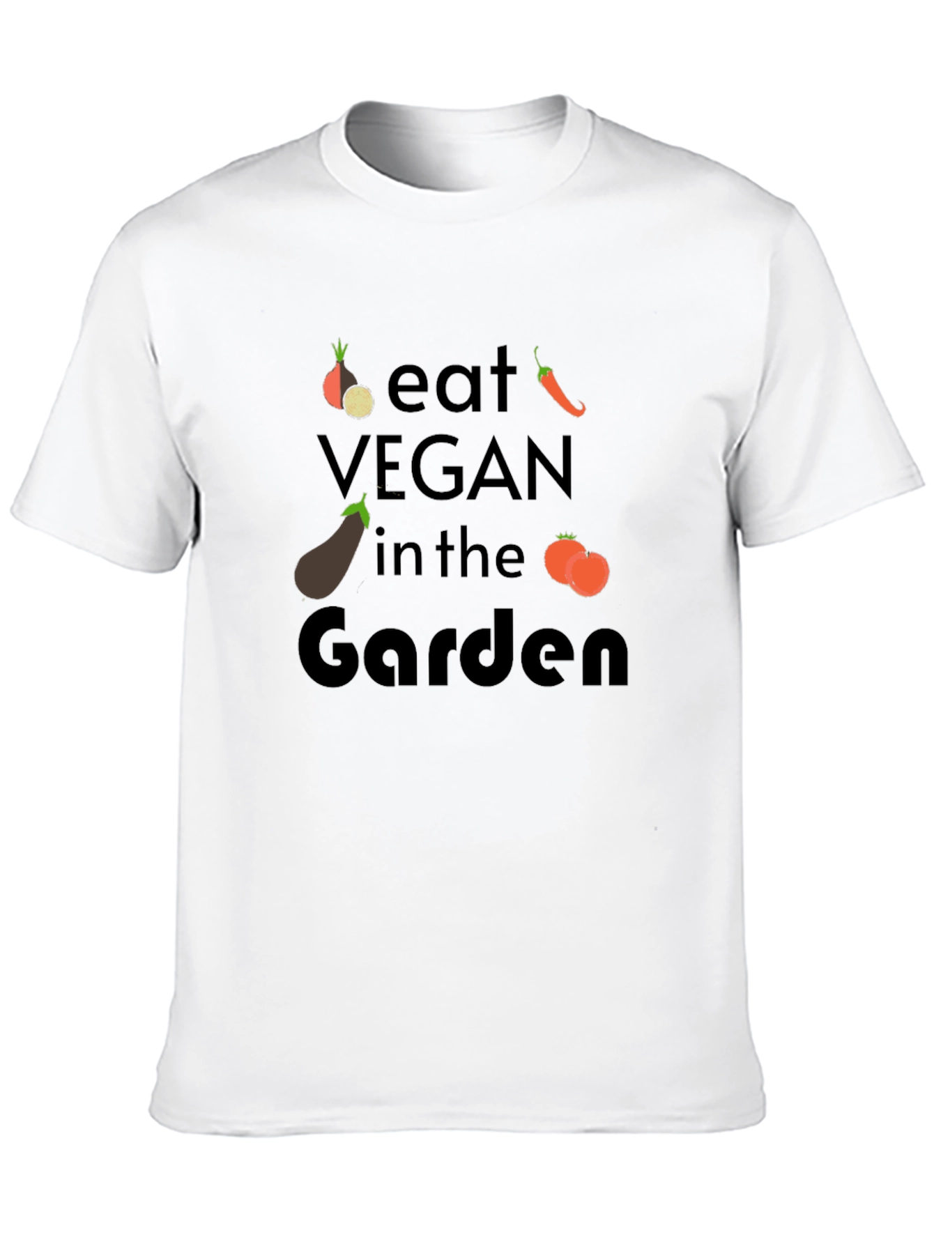 Eat Vegan in the Garden Black T-Shirt