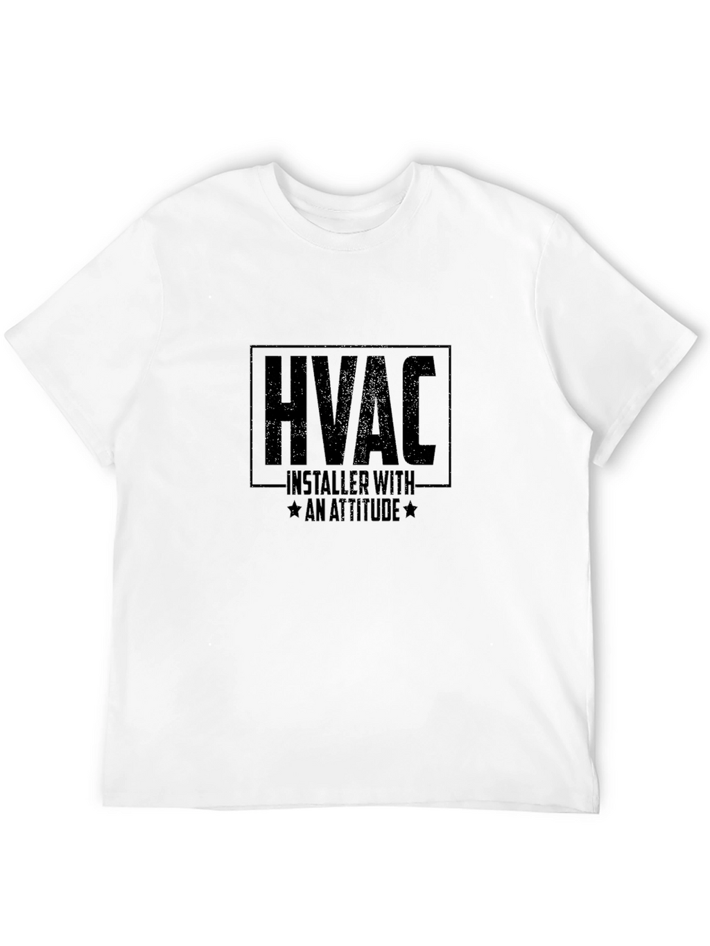 HVAC Installer Attitude Black T-Shirt