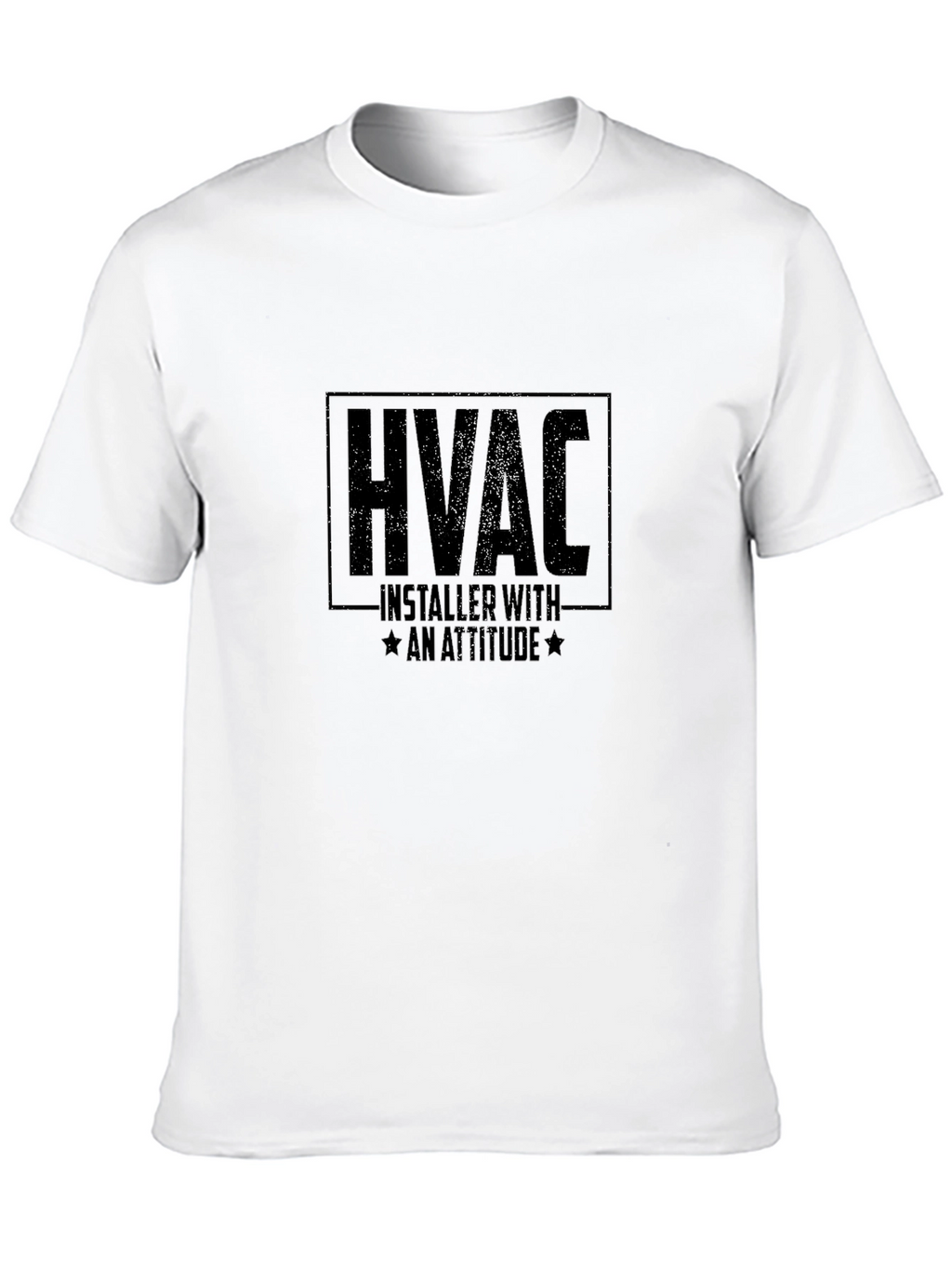 HVAC Installer Attitude Black T-Shirt