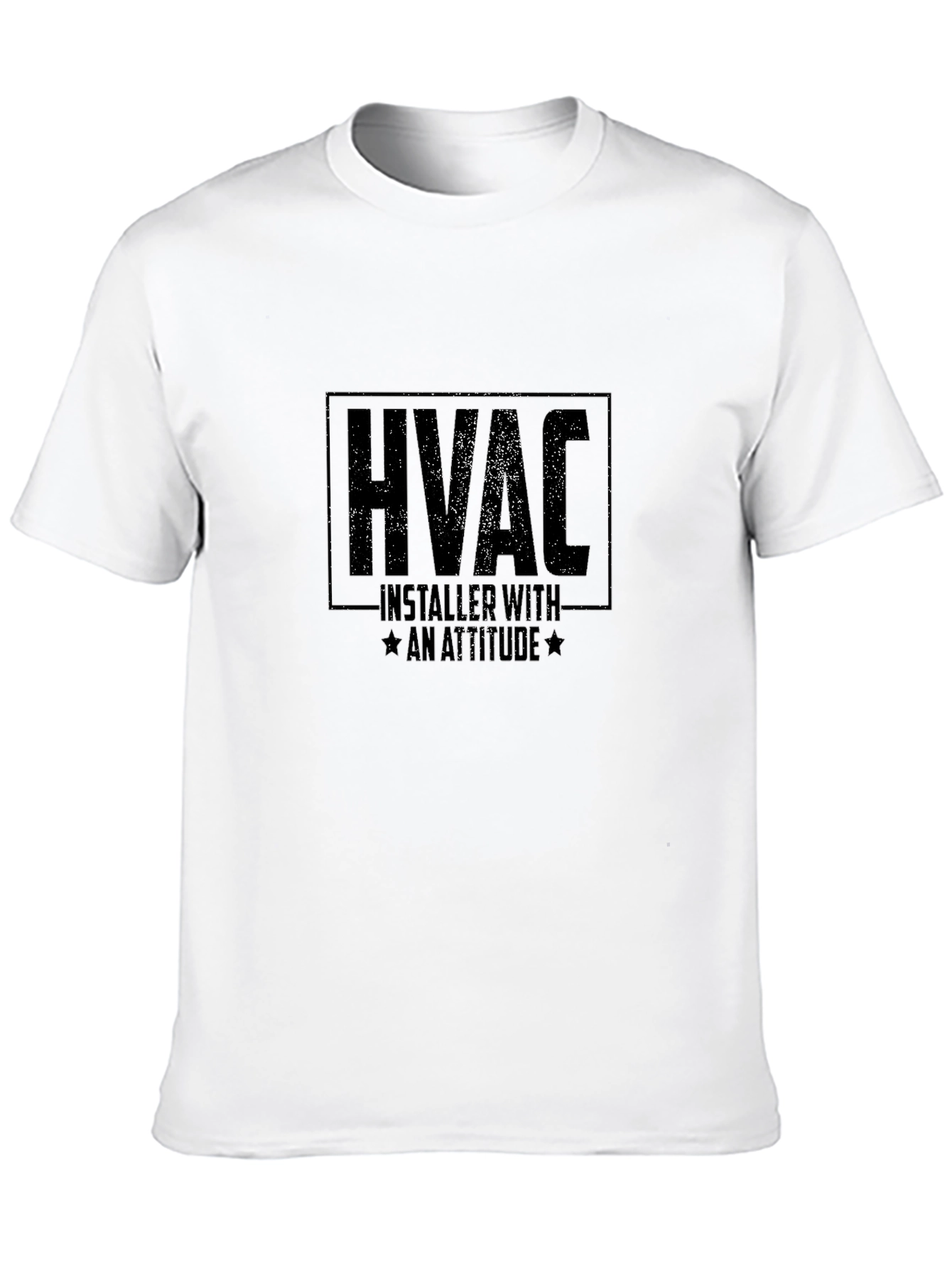 HVAC Installer Attitude Black T-Shirt