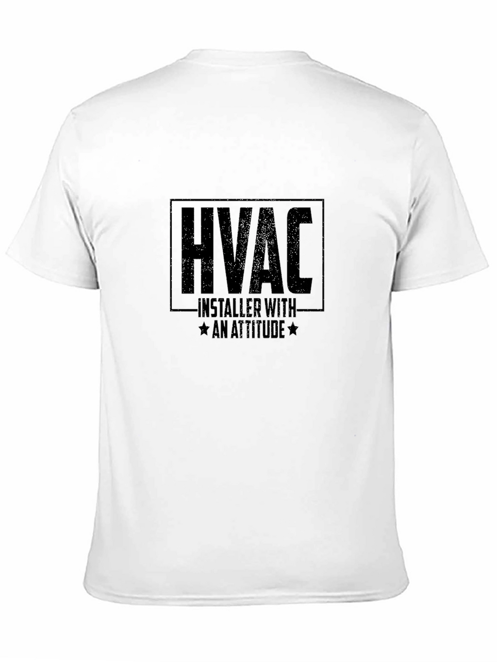 HVAC Installer Attitude Black T-Shirt