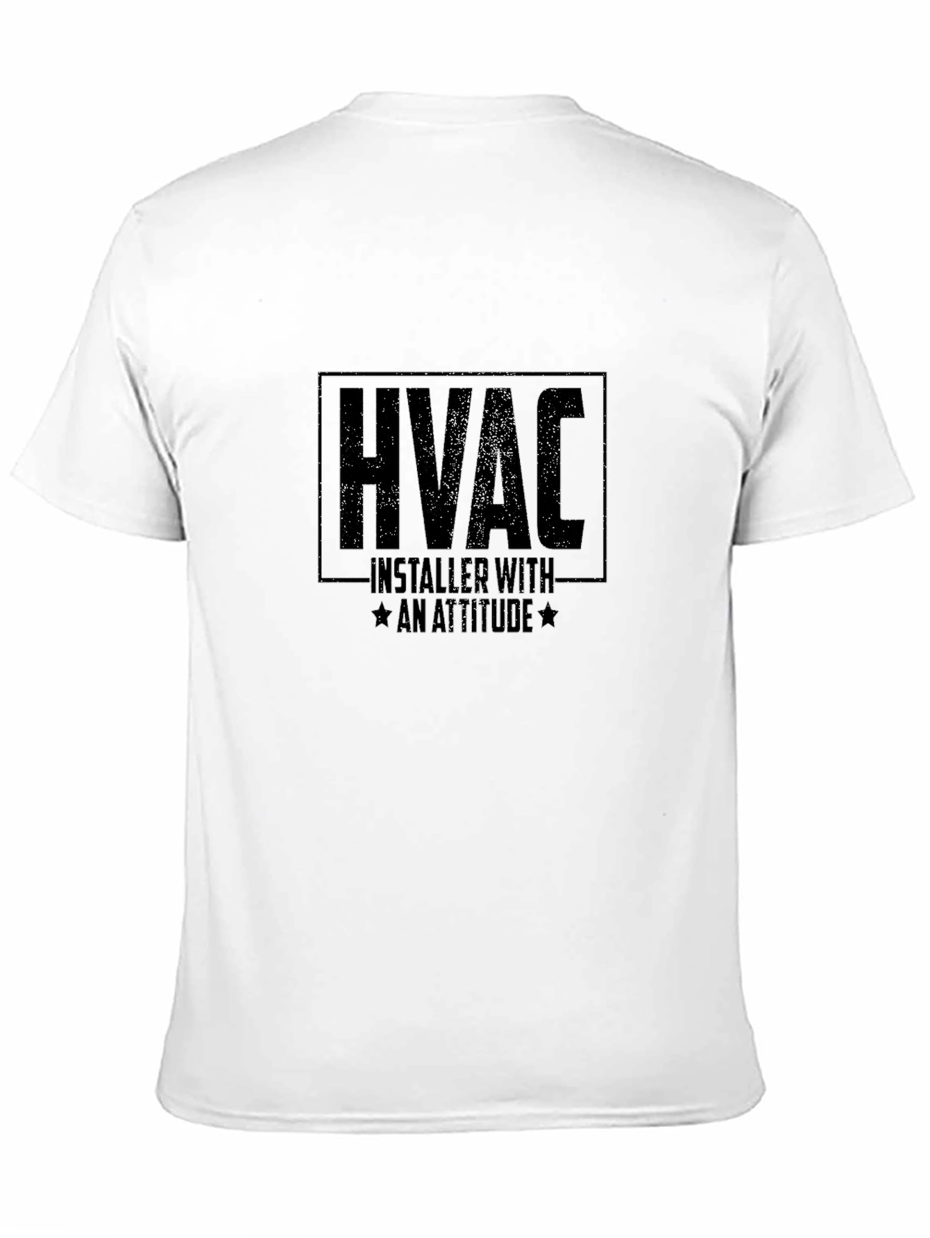 HVAC Installer Attitude Black T-Shirt